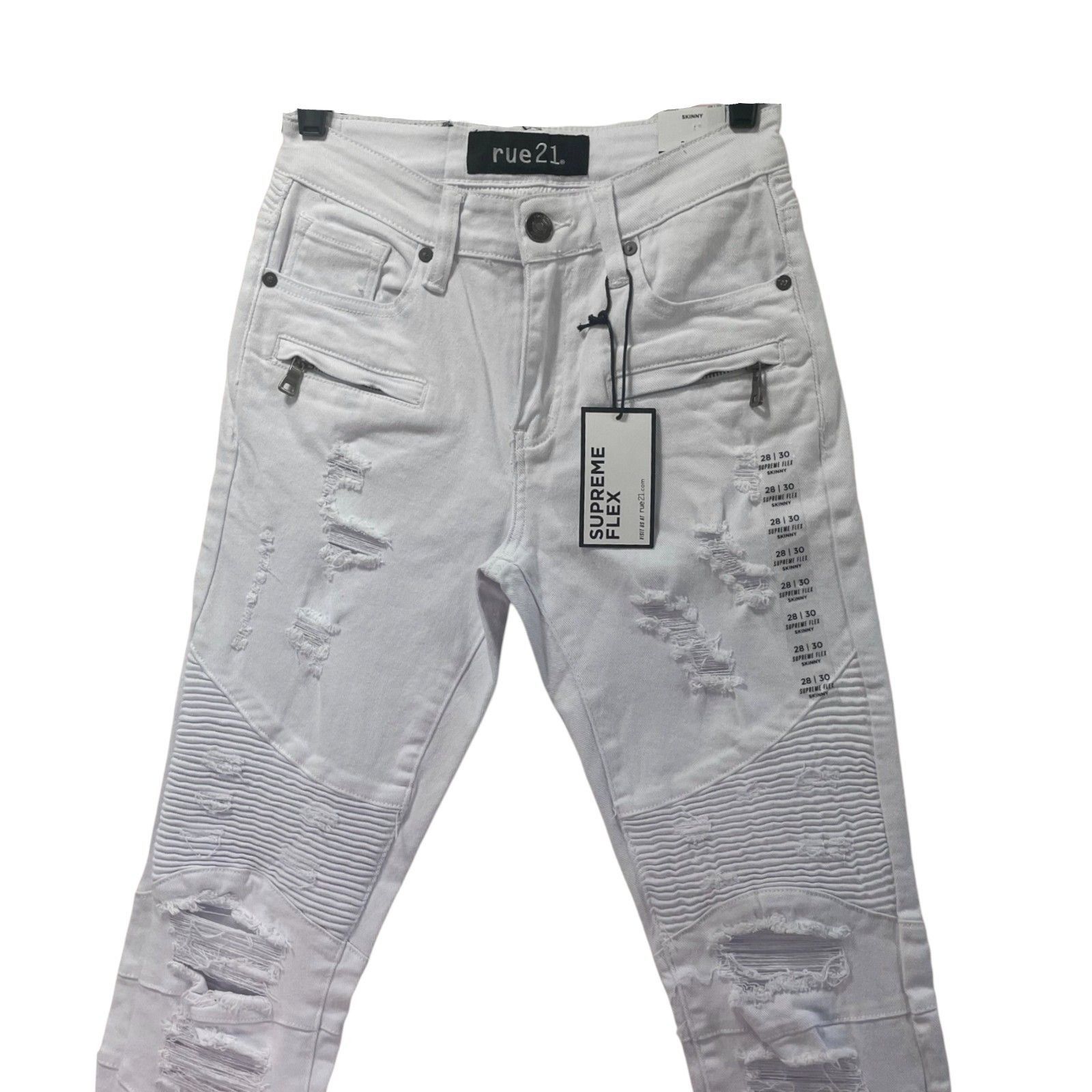 rue21 Rue 21 - Men's Supreme Flex Skinny Jeans Distressed - White Size US 28 / EU 44 - 12 Thumbnail