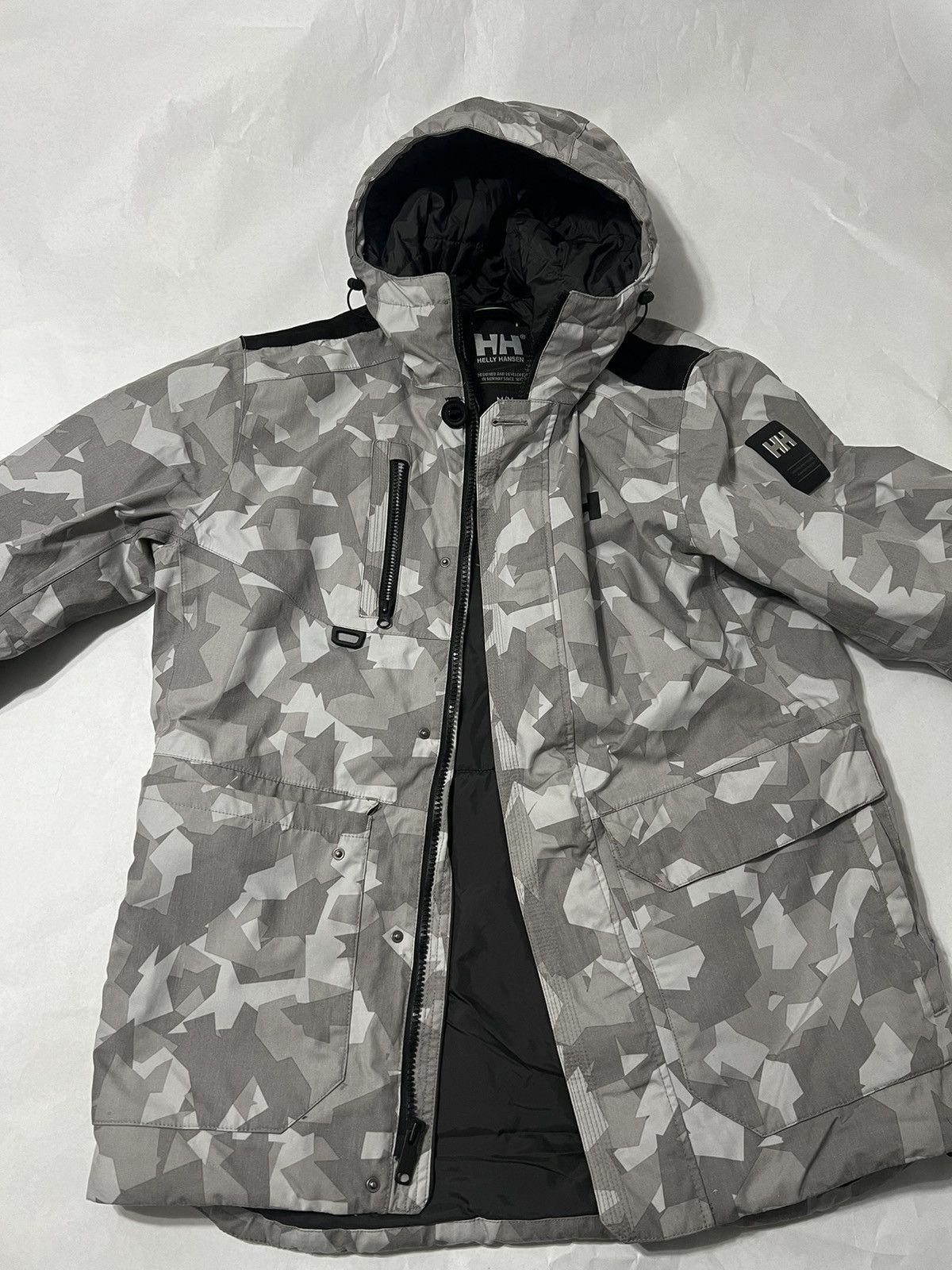 Helly Hansen Helly Hansen Grey Camouflage Ski Coat - Size Medium Size US M / EU 48-50 / 2 - 2 Thumbnail