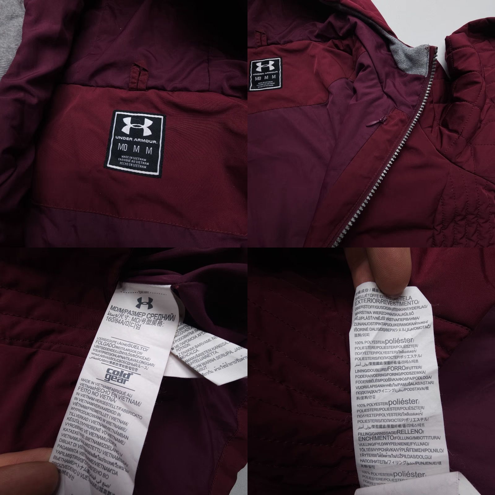 Under Armour Under Armour Storm Quilted Jacket Womens Medium Red Insulated Zip, Quilted, Outdoor, Regular Fit, Jacket Size M / US 6-8 / IT 42-44 - 8 Thumbnail