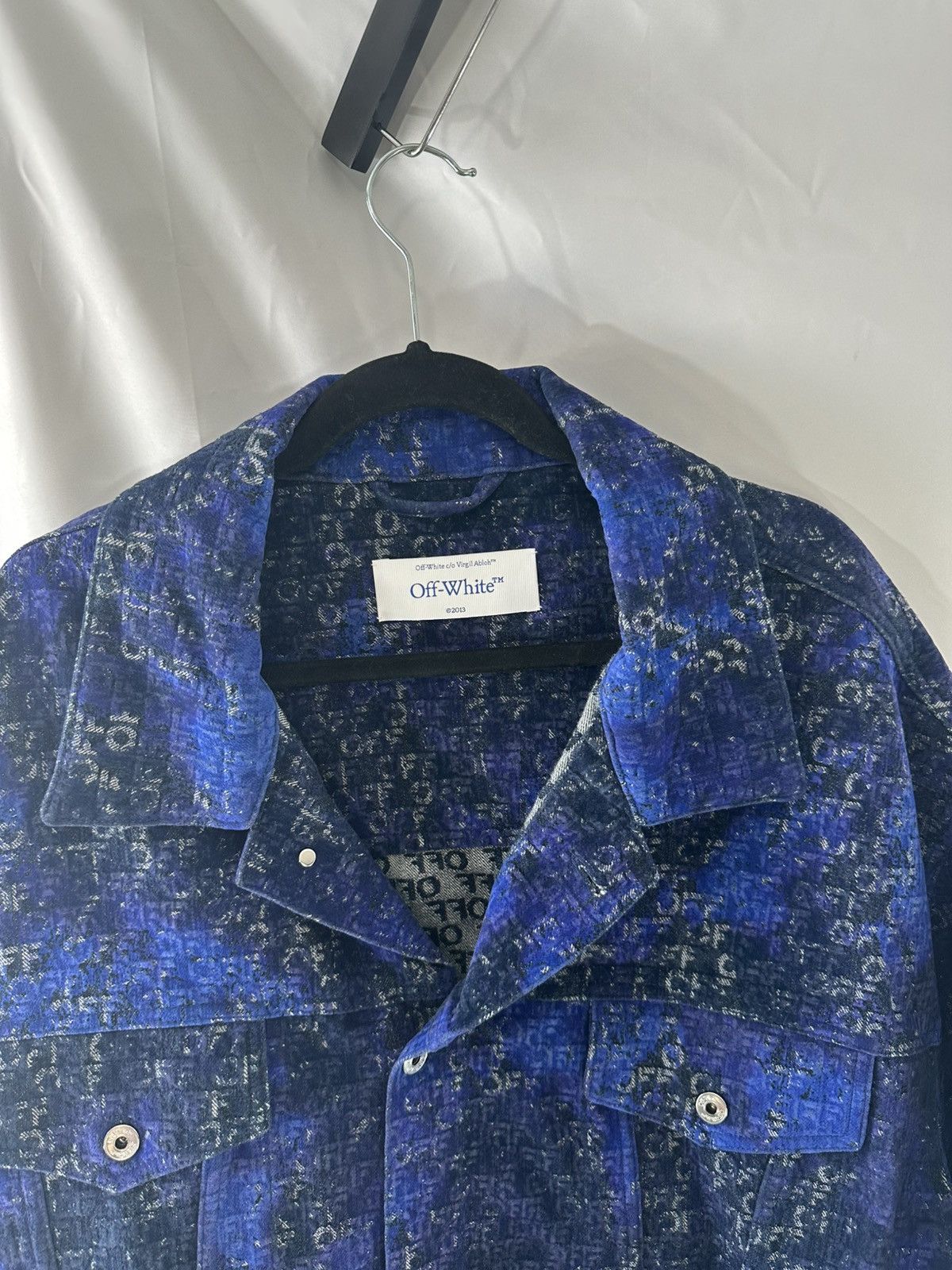 Off-White OFF-WHITE VELVET BUTTON DOWN JACKET Size US XL / EU 56 / 4 - 5 Thumbnail
