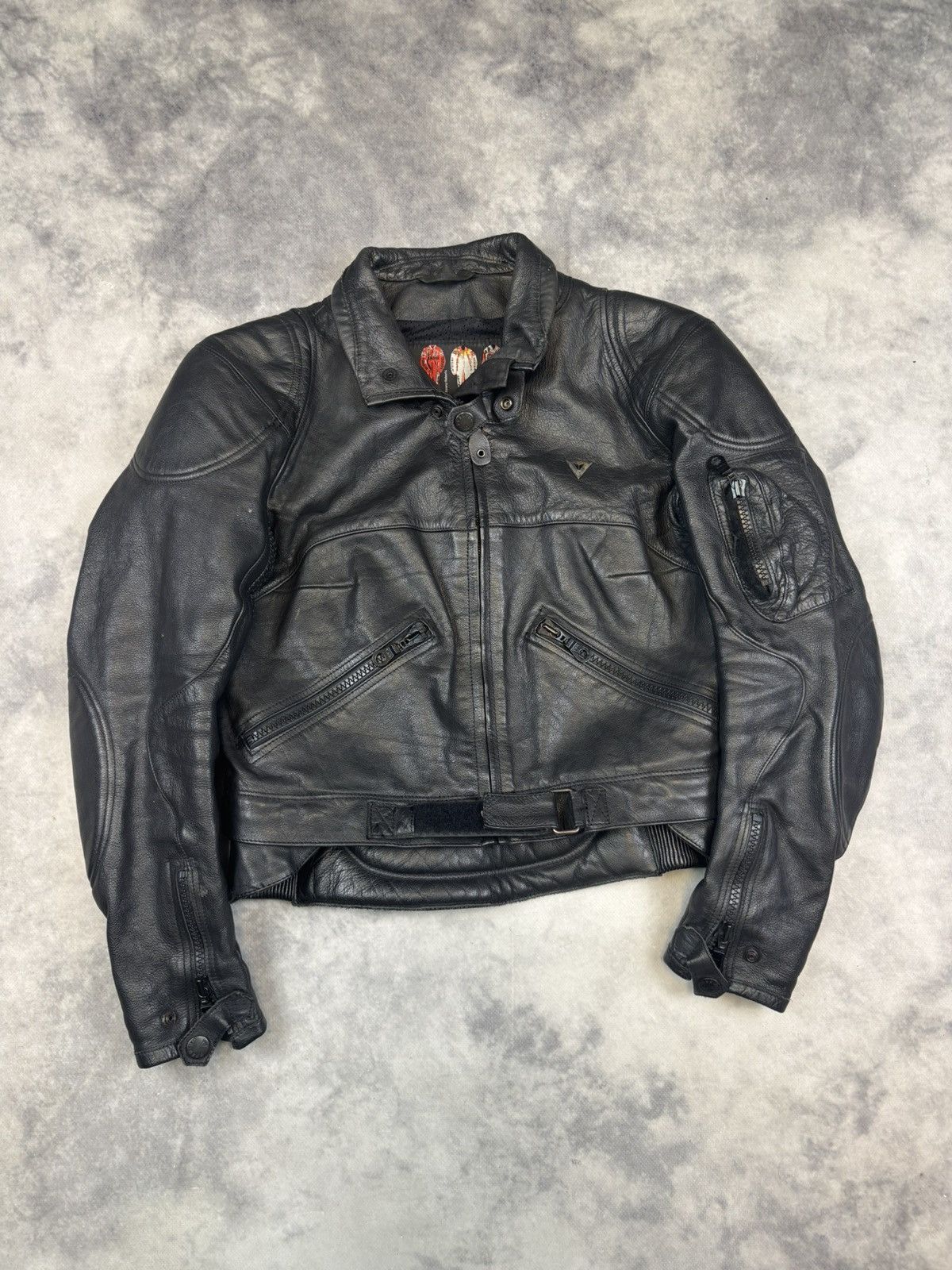 Dainese × Genuine Leather × NASCAR Vintage Dainese Biker Leather Jacket Avantgarde Japanese USA Size US S / EU 44-46 / 1 - 1 Thumbnail