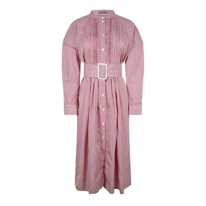 Bottega Veneta Bottega Veneta Collared Neck Midi Dress in Pink Size S / US 4 / IT 40 - 1 Thumbnail