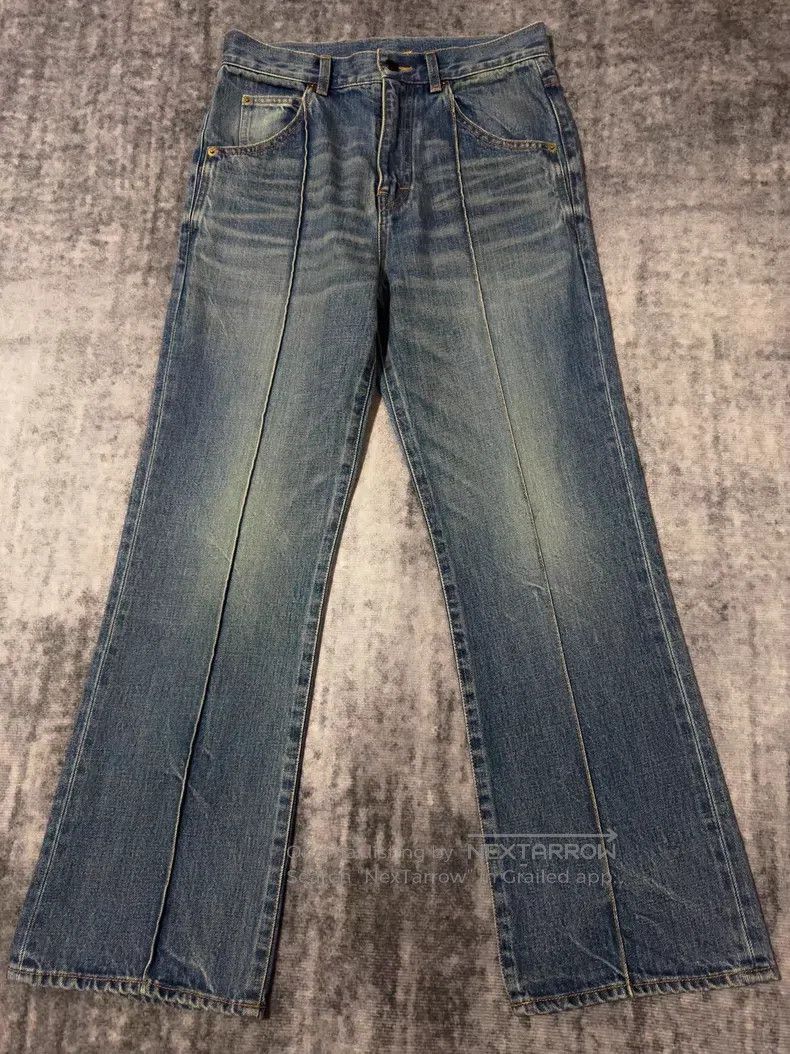 Saint Laurent Paris Saint Laurent Paris Light Blue Slim Flare Denim Jeans with Size US 29 - 1 Thumbnail
