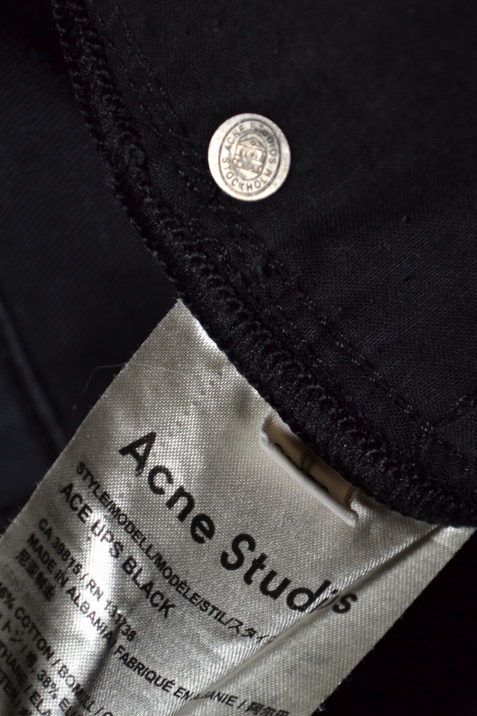 Acne Studios Acne Studios Ace Ups Black Jeans Stretch 31 34 Size US 31 - 10 Thumbnail