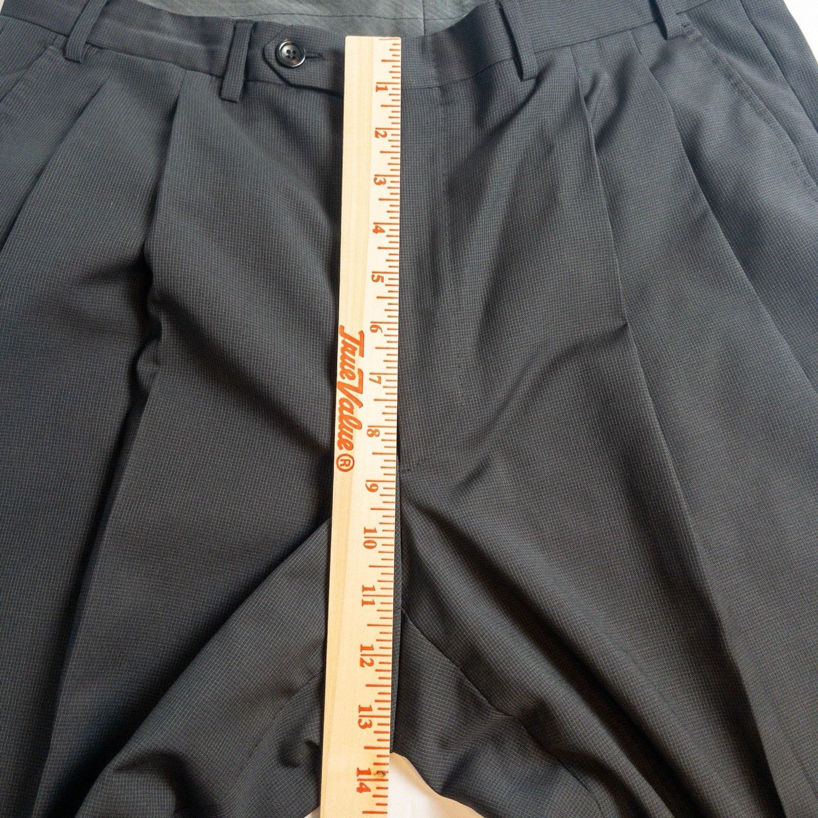 Canali Canali Mens Dress Pants 36x27 Black Wool Pleated A78220/99 Size 34R - 6 Thumbnail