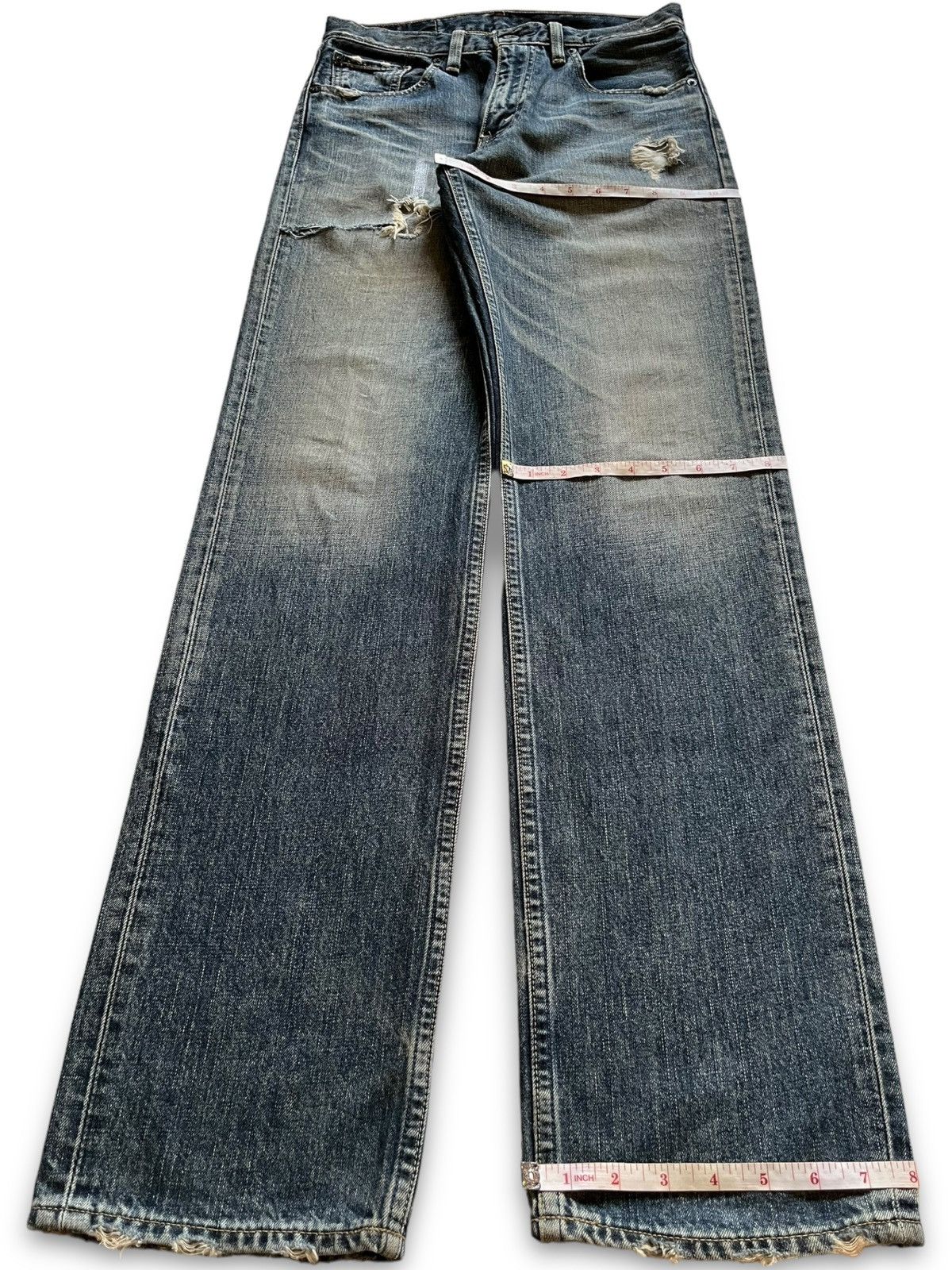 Levi's × Levi's Vintage Clothing Vintage 90s Levis 502 Distressed Mud Wash Loose Jeans Size US 29 - 13 Thumbnail
