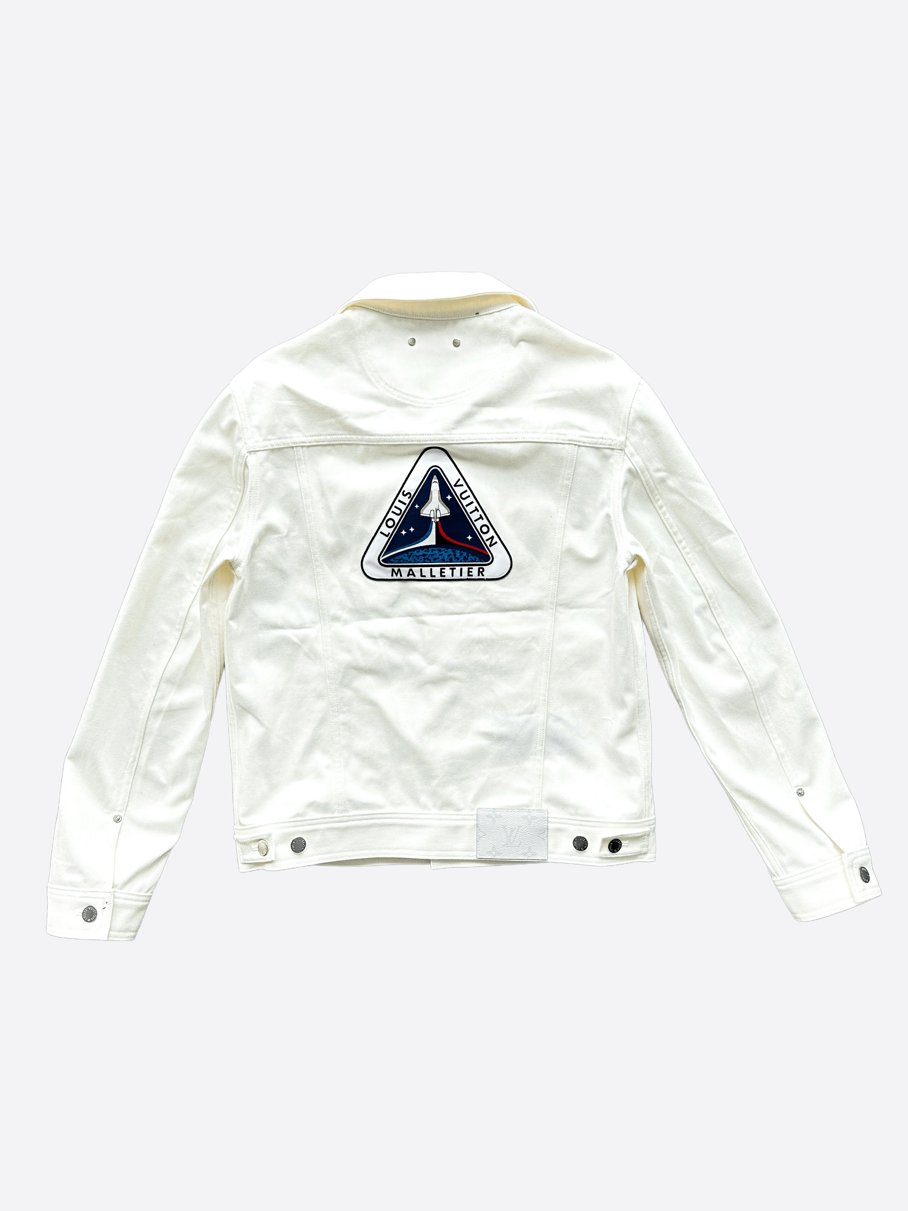 Louis Vuitton Louis Vuitton White Space Applique Denim Jacket Size US S / EU 44-46 / 1 - 2 Thumbnail