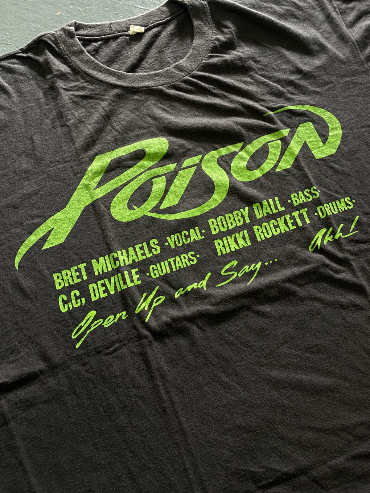 Band Tees × Vintage Vintage 80s Poison “Line Up Member” Band Tees Size US L / EU 52-54 / 3 - 2 Thumbnail