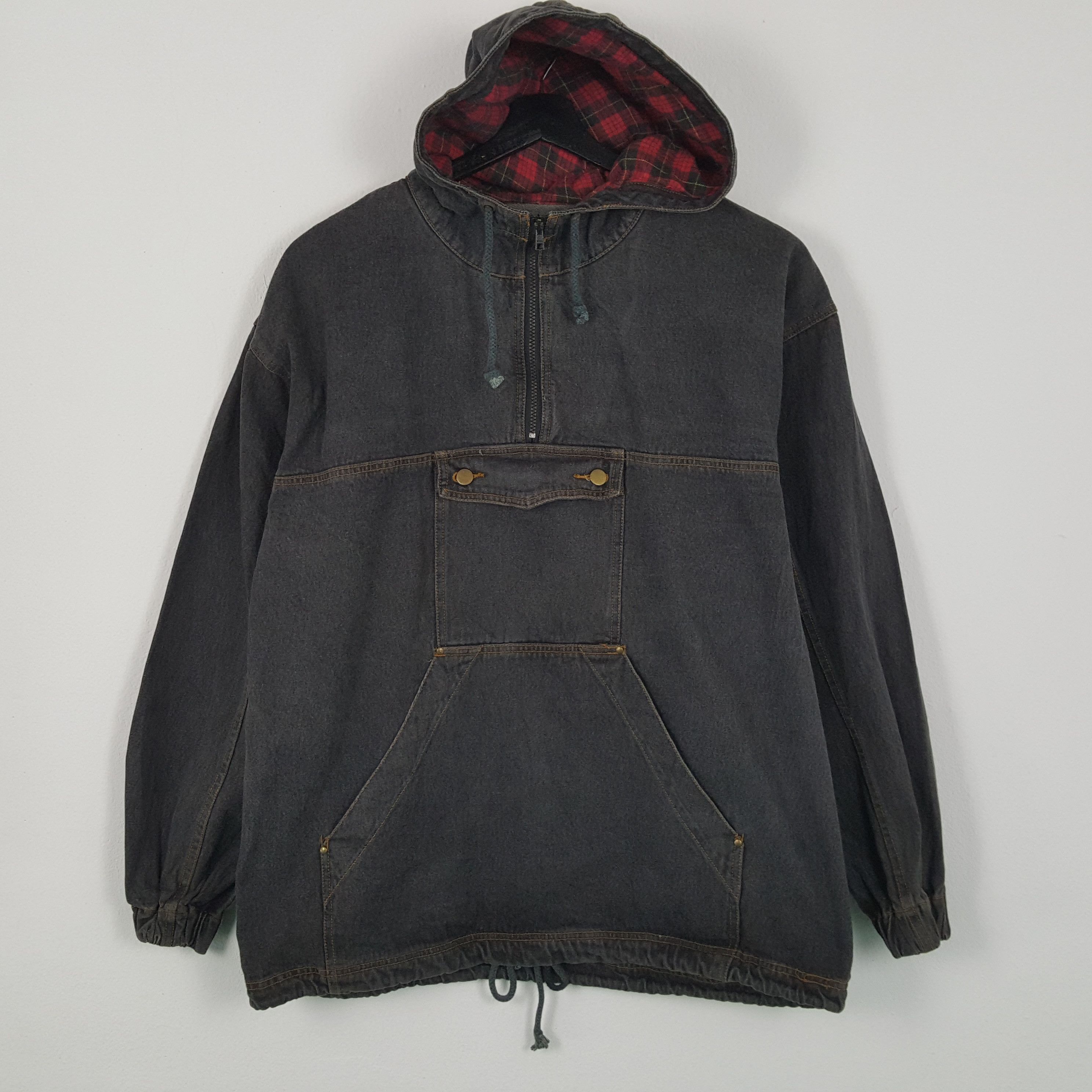 Japanese Brand × Vintage Half Zipper Denim X Custom NUMBER (N)INE Rare Design Jacket Size US XL / EU 56 / 4 - 3 Thumbnail