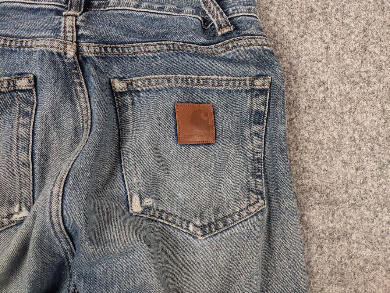 Carhartt Vintage 90's Carhartt USA Style Blue Faded Denim Jeans Size US 32 / EU 48 - 13 Thumbnail