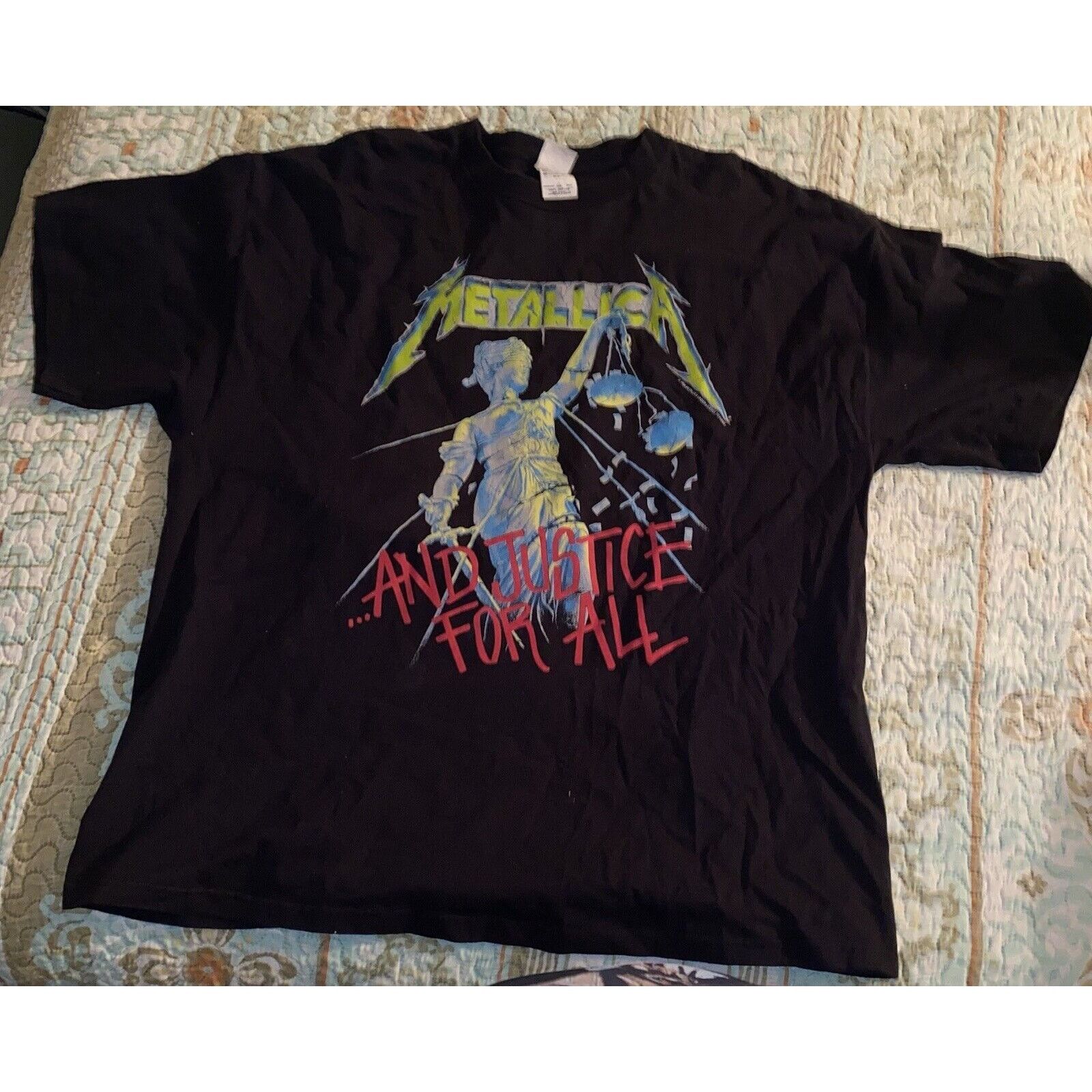 Delta Vtg Metallica 1994 Justice For All Hammer Of Justice T-Shirt Size US XXL / EU 58 / 5 - 13 Thumbnail