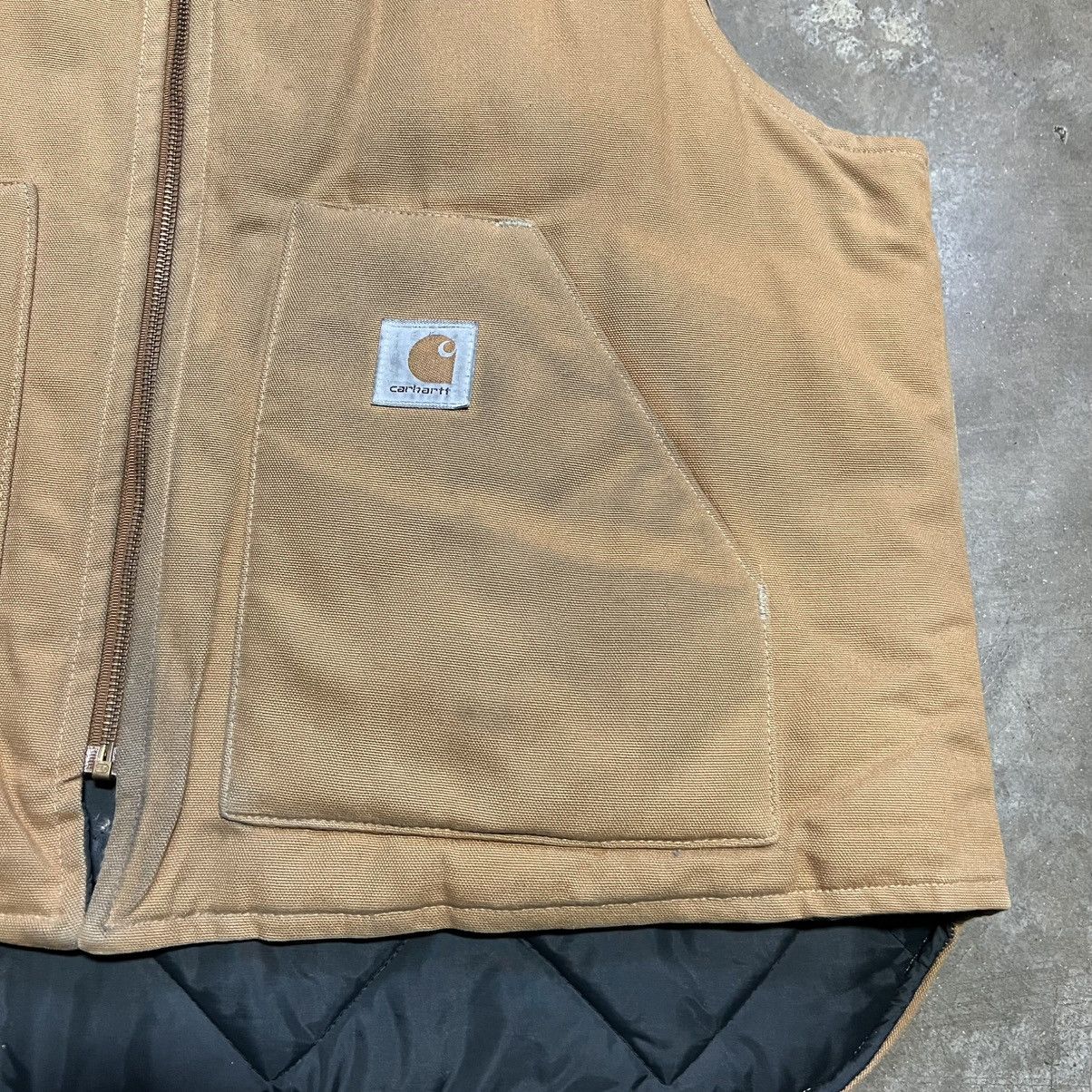 Carhartt Vintage Carhartt Vest Jacket Workwear Faded VQ186 USA Brown Size US XXL / EU 58 / 5 - 4 Thumbnail