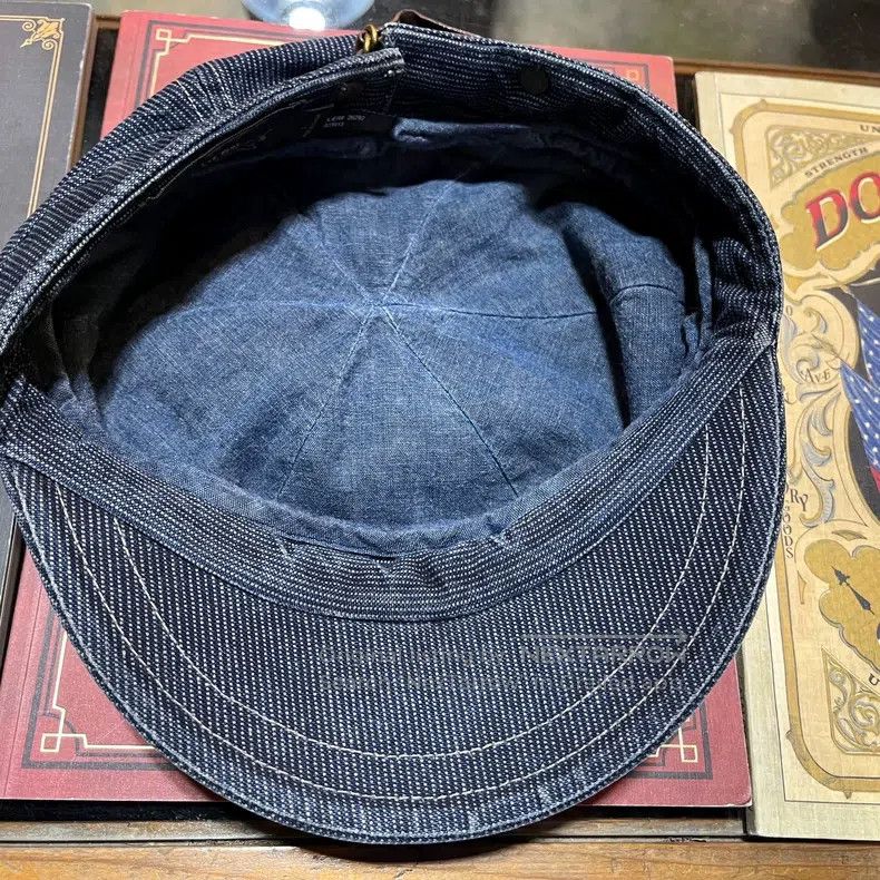 RRL Ralph Lauren RRL Ralph Lauren Indigo Dyed Patchwork Cap Size ONE SIZE - 4 Thumbnail