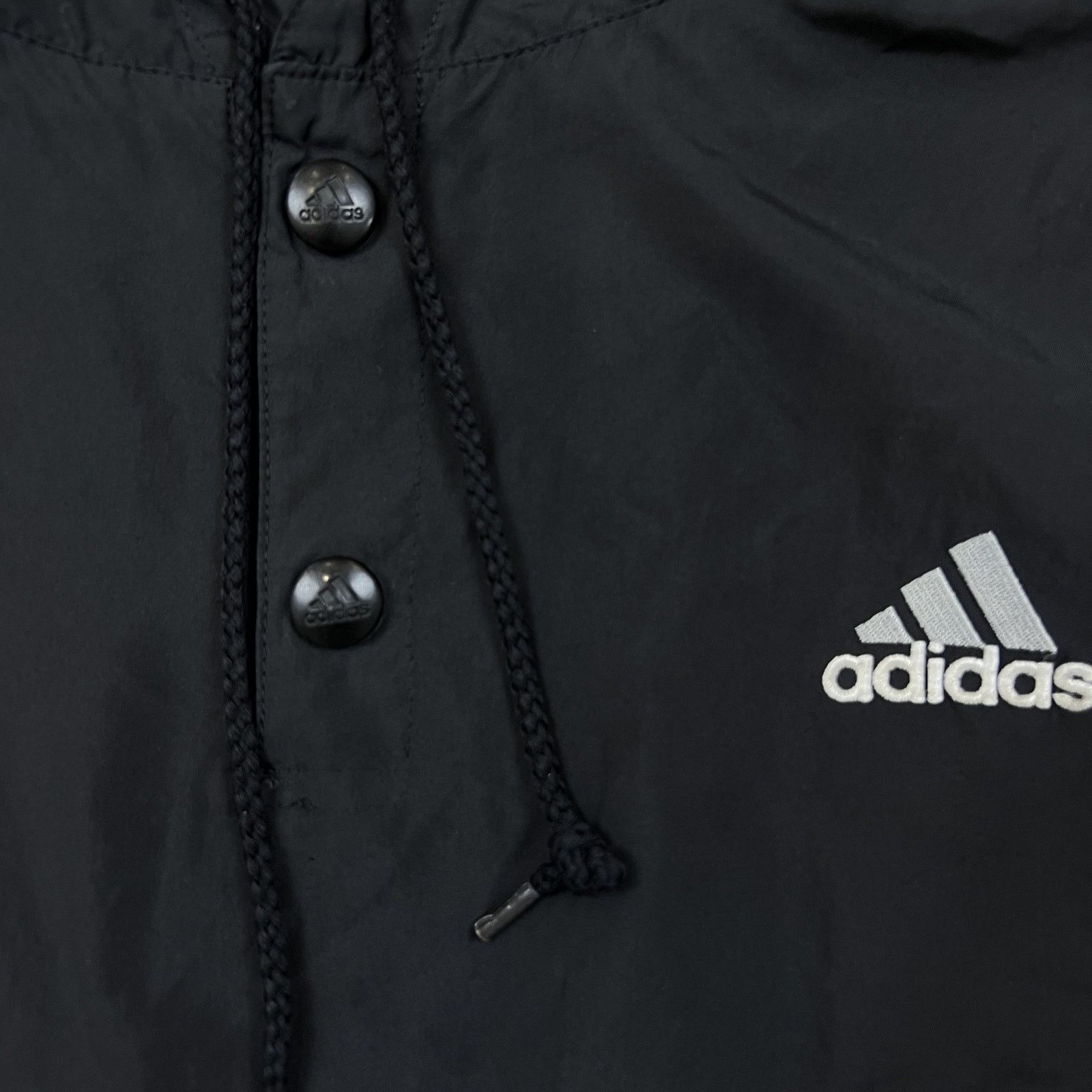 Adidas × Vintage Adidas Jacket Large Stripe Spell Out Pullover Button Up Size US L / EU 52-54 / 3 - 2 Thumbnail