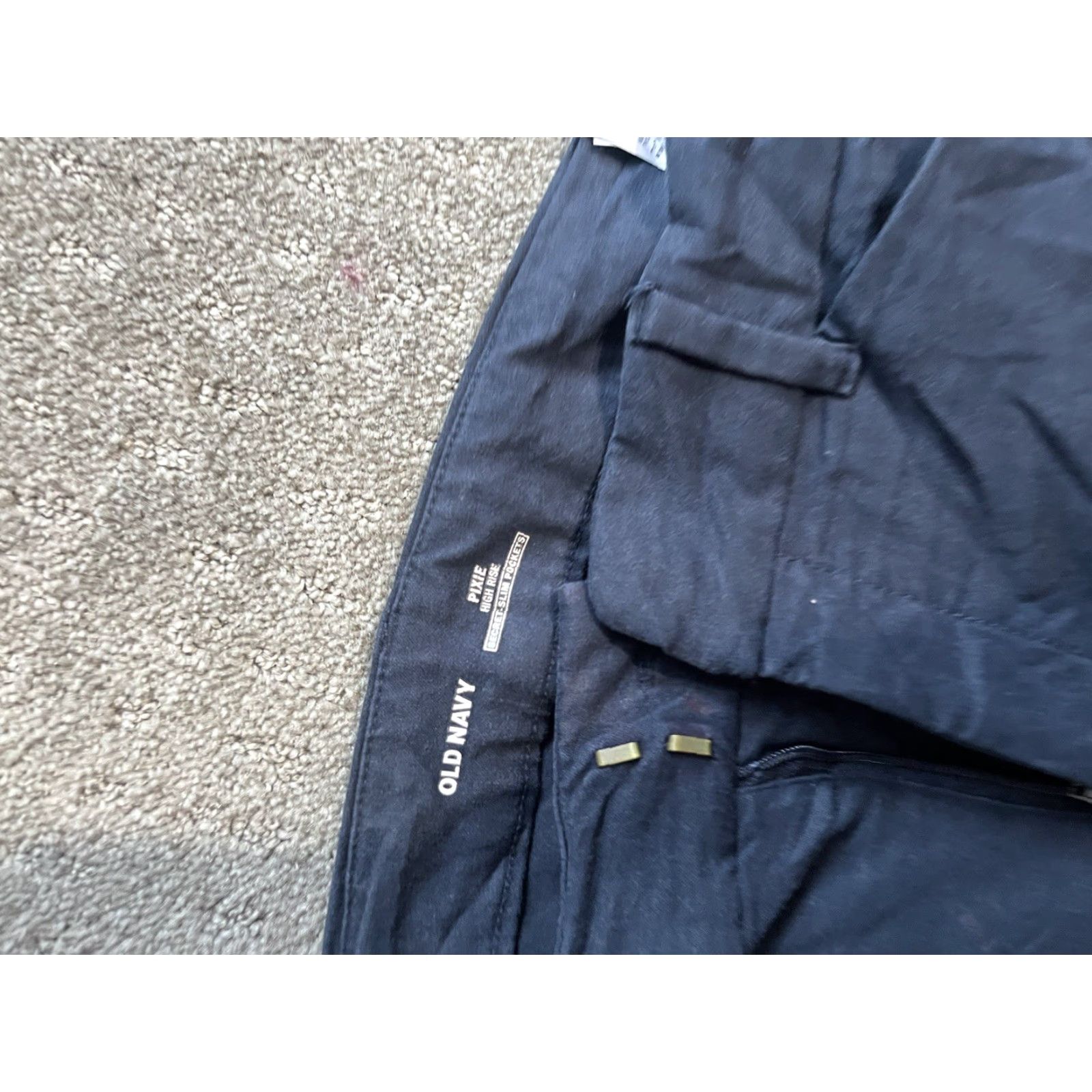 Old Navy Old Navy Blue Pixie Skinny High-Rise Ankle Pants Women Size 4 Pockets Functional Pocket Crop 90s Vintage? Size 27" / US 4 / IT 40 - 3 Thumbnail