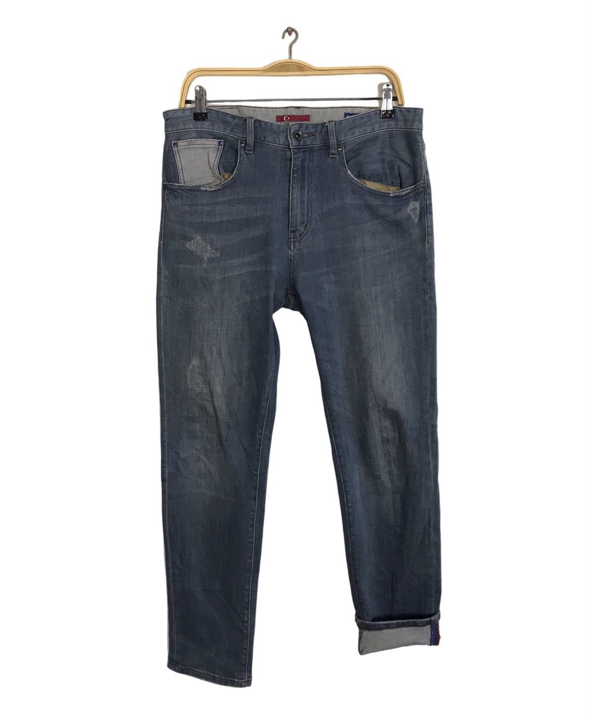 Japanese Brand Takeo Kikuchi The Shop TK Mix Piece Calik Denim Turkey Size US 32 / EU 48 - 1 Thumbnail