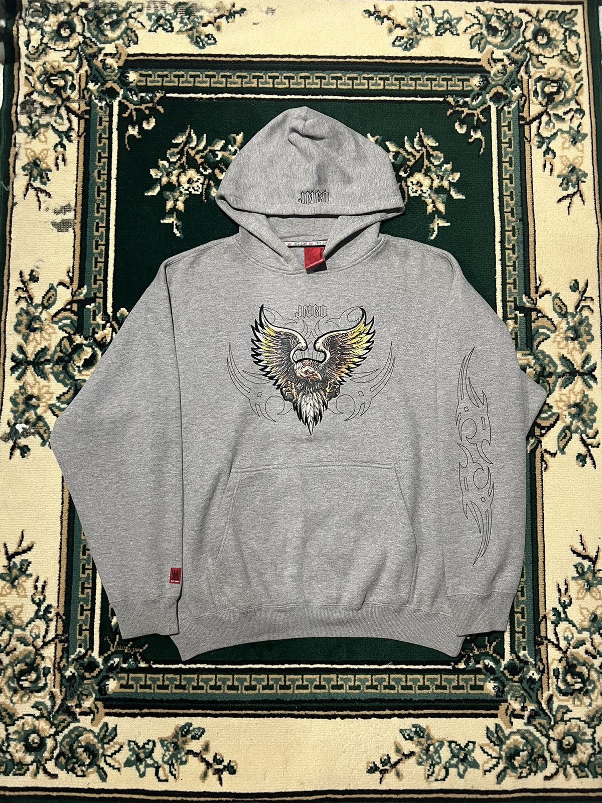 image of Jnco Eagle Hoodie in Grey, Men's (Size 2XL)