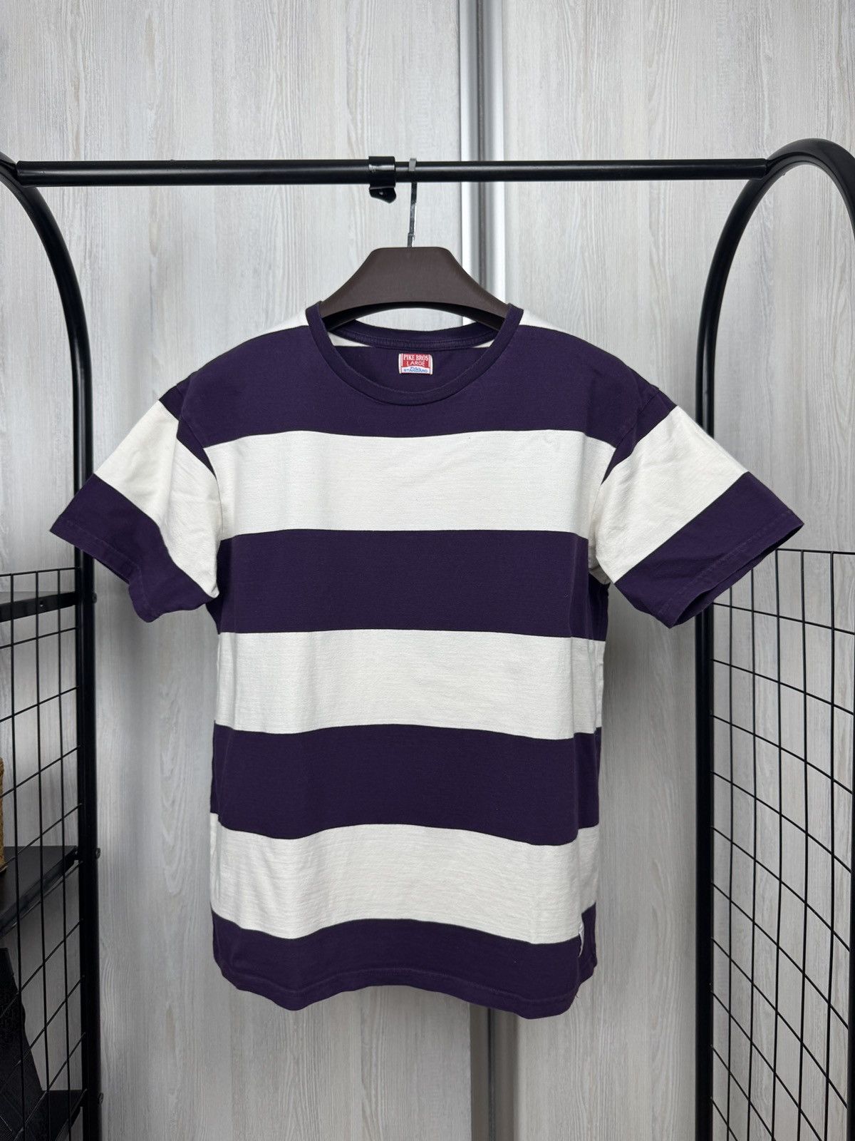 Japanese Brand Pike Brothers full standard striped tee shirt Size US L / EU 52-54 / 3 - 1 Thumbnail
