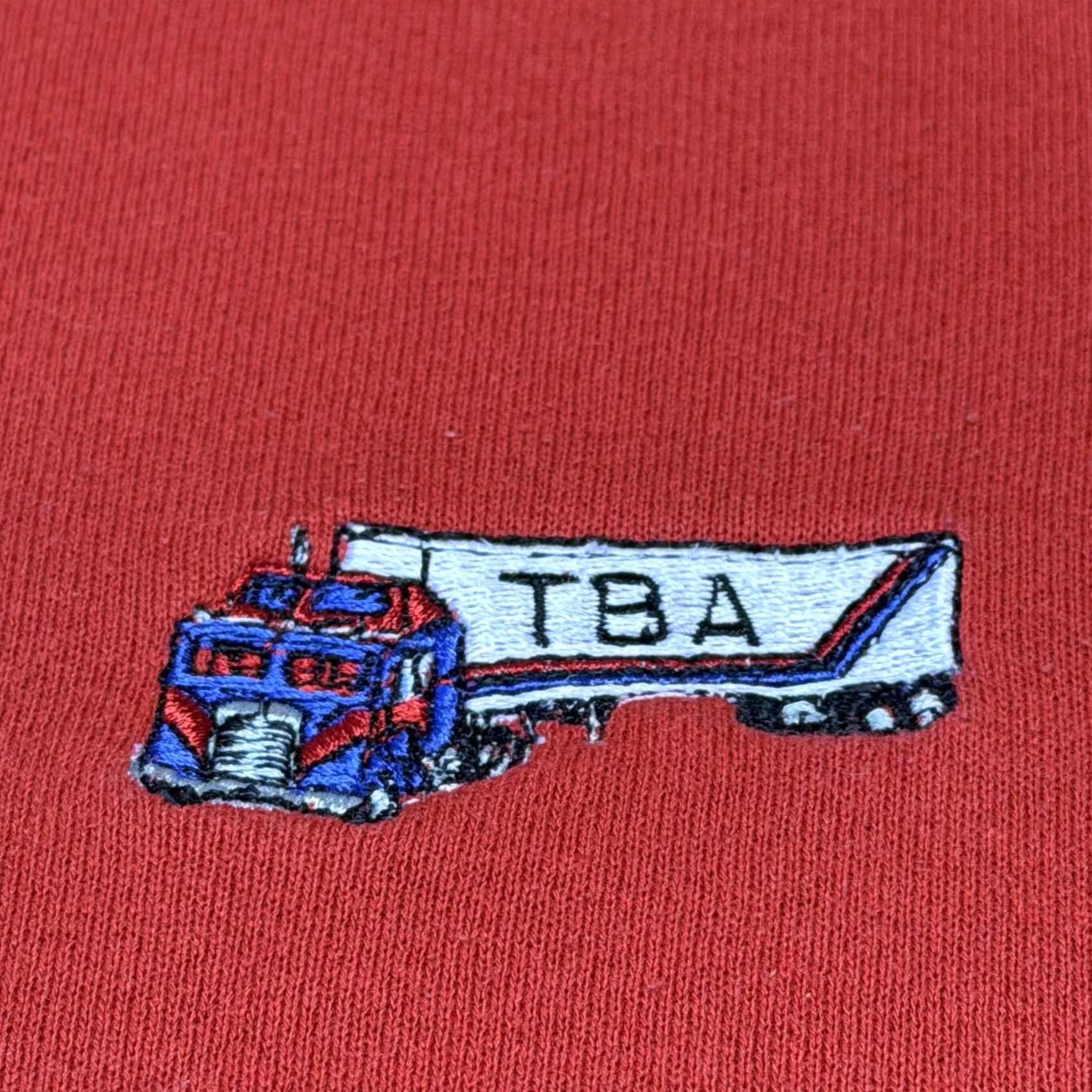 Fruit Of The Loom VINTAGE Fruit of the Loom Sweatshirt Mens L Red Embroidered Truck Logo USA Pullover Crewneck Size US L / EU 52-54 / 3 - 4 Thumbnail