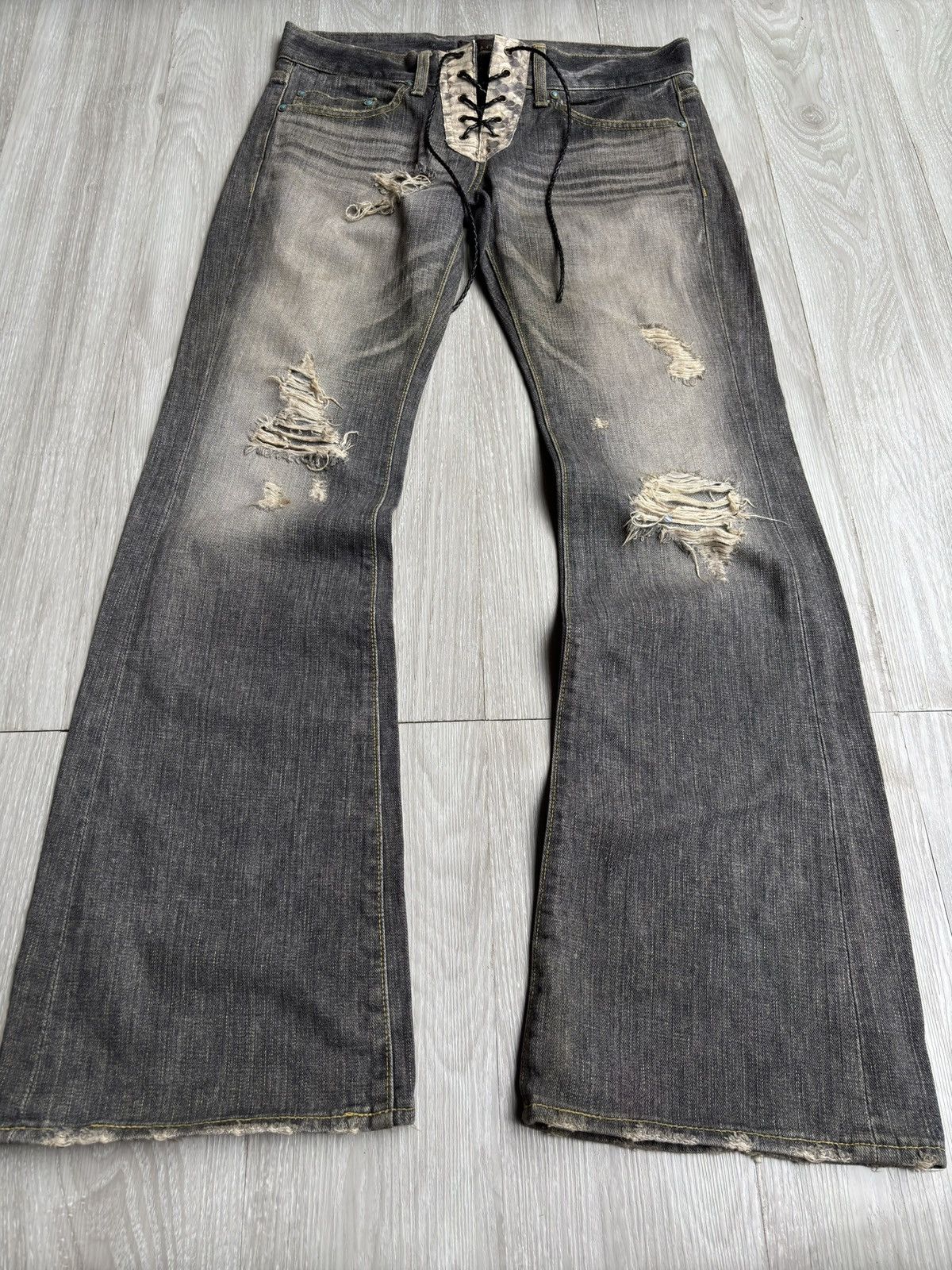 Y2K 00s archive JOLLY ROGER flare denim パンツ