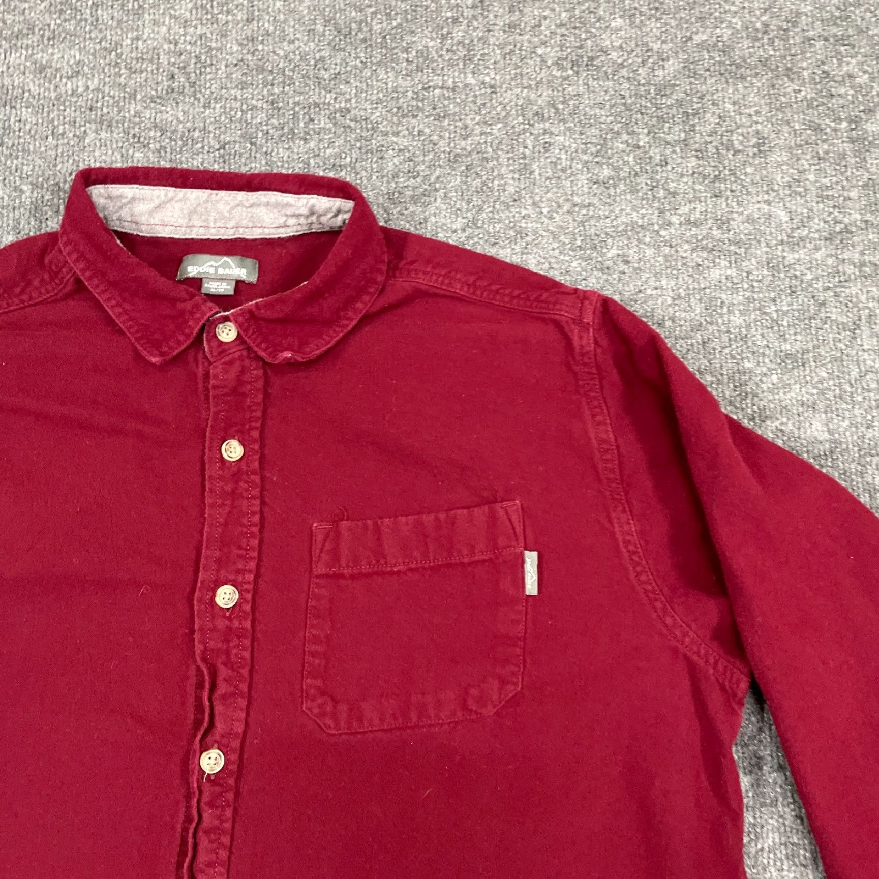 Eddie Bauer Eddie Bauer Shirt Adult XL Red Flannel Button-Up Maroon Casual Outdoors Mens Size US XL / EU 56 / 4 - 2 Thumbnail