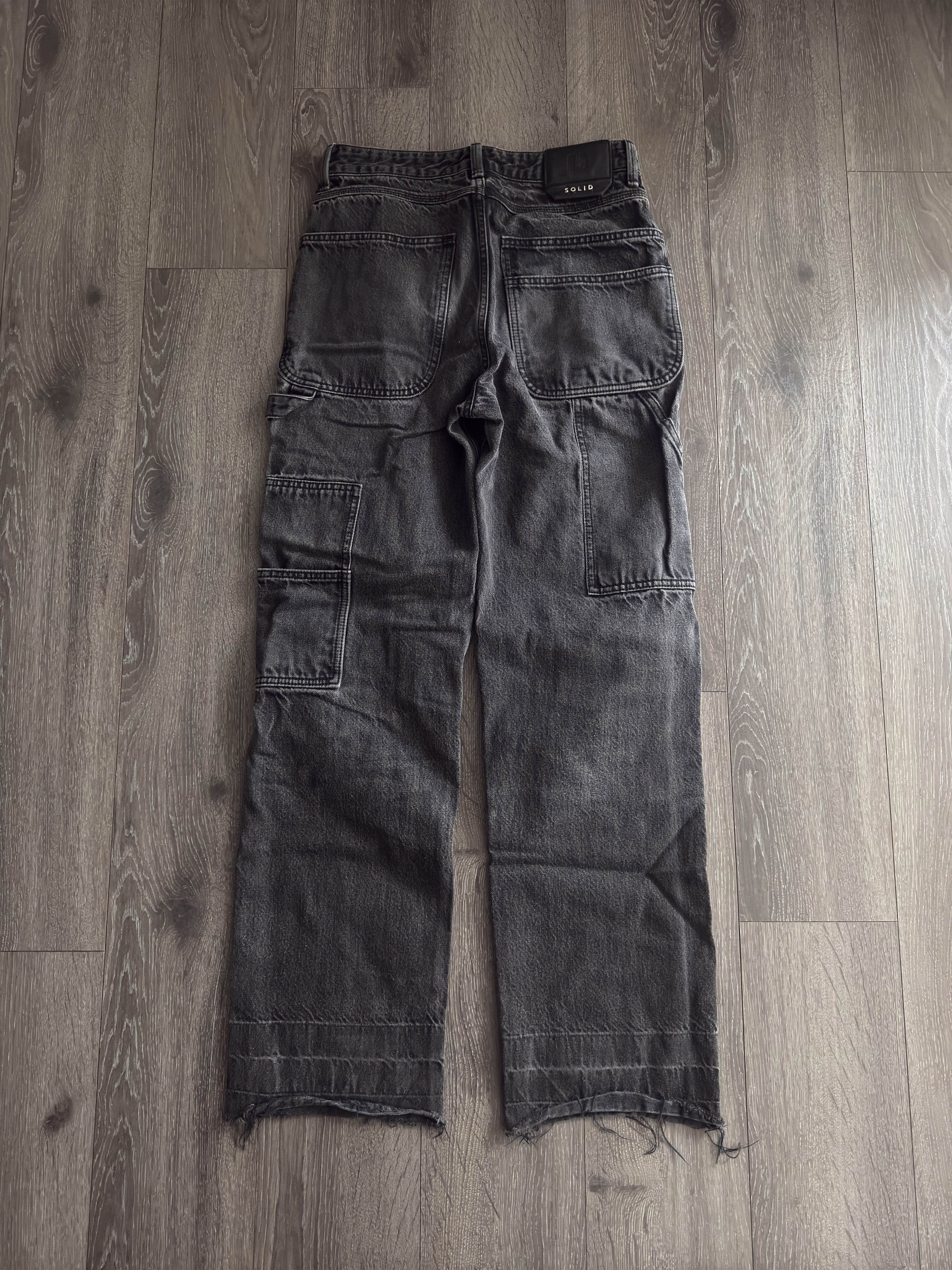 Solid Homme Solid Homme Double Knee Carpenter Work Pants Faded Black 28 Size US 28 / EU 44 - 1 Thumbnail