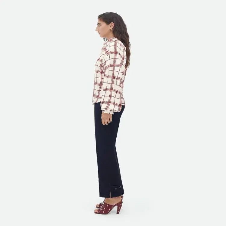 Bottega Veneta o1w1db10925 Check Print Viscose And Silk Shirt Multicolor Size XS / US 0-2 / IT 36-38 - 2 Thumbnail