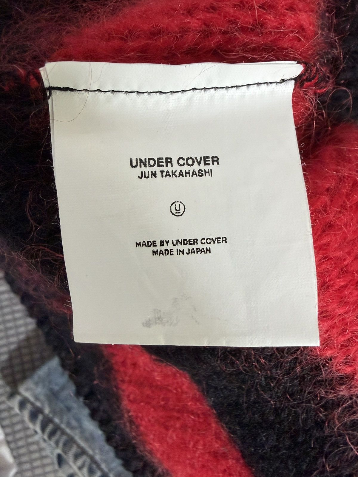 Undercover AW03 Paper Doll Red Black Striped Mohair Knit Size US M / EU 48-50 / 2 - 5 Thumbnail