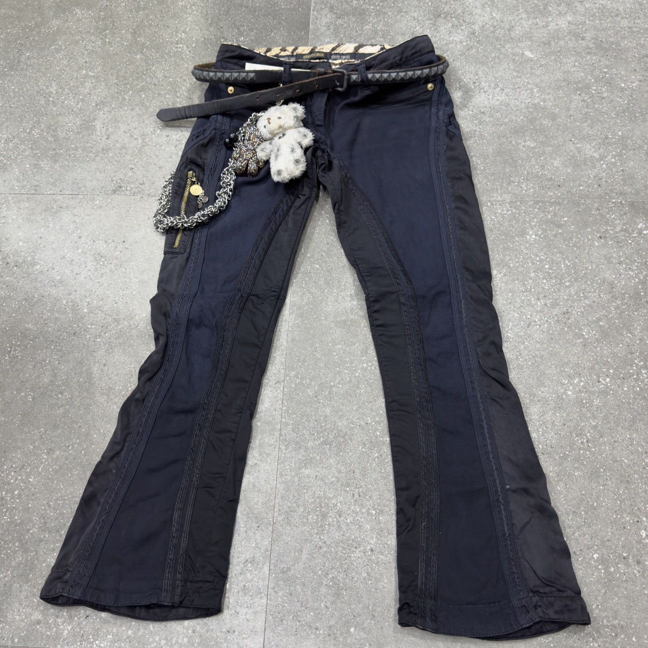 Roberto Cavalli Two Toned Flared Trousers