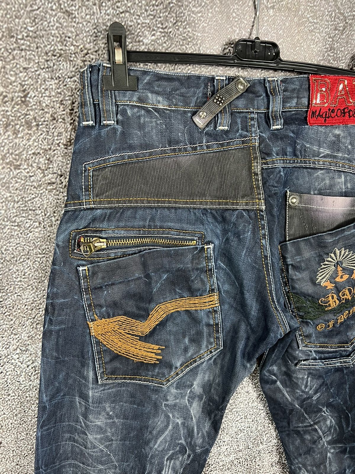 Japanese Brand Bar Magic of Denim Distressed multipocket men’s denim pants Size US 31 - 8 Thumbnail