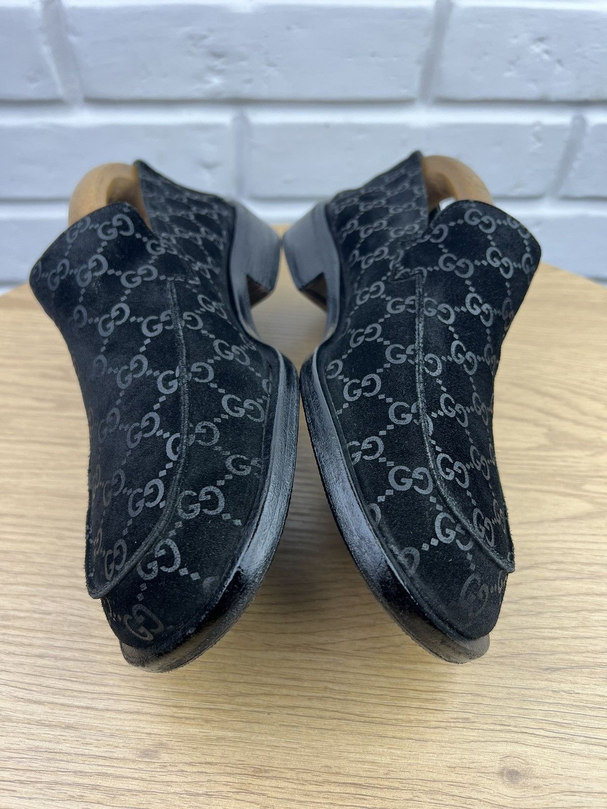 Gucci GUCCI Loafers Suede Shoes GG Monogram Canvas Black Men’s Size US 8 / EU 41 - 8 Thumbnail