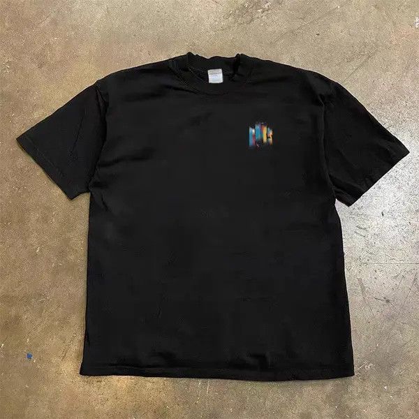 Japanese Brand Black Loose Street Hip Hop Print Short Sleeve T-Shirt Size US M / EU 48-50 / 2 - 2 Thumbnail