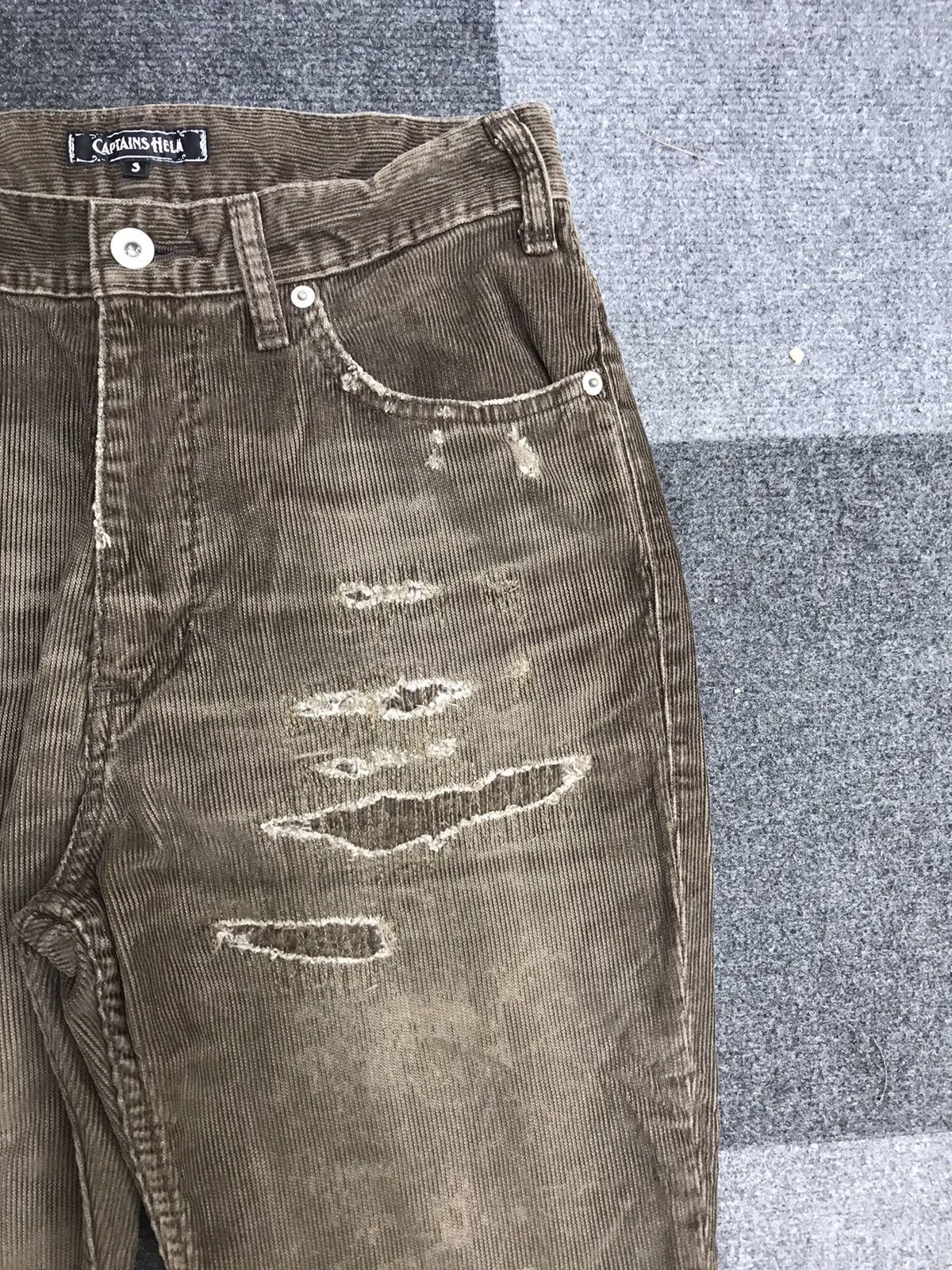 Japanese Brand Statement Pant CAPT HELM Japan Distressed Curduroy Pant Size US 29 - 5 Thumbnail