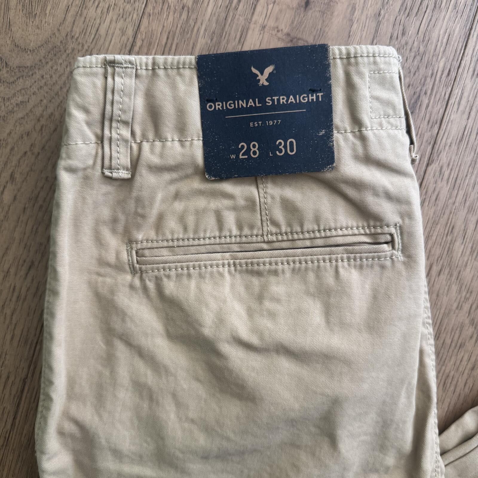 American Eagle Outfitters Men's NWT American Eagle Straight Khaki Pants Size 28x30 Size US 28 / EU 44 - 2 Thumbnail