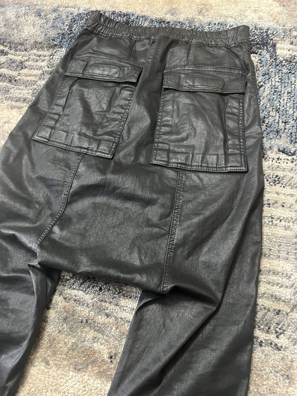 Rick Owens Rick Owens Heavy Waxed Dropcrotch Sweatpants Size US 30 / EU 46 - 4 Thumbnail