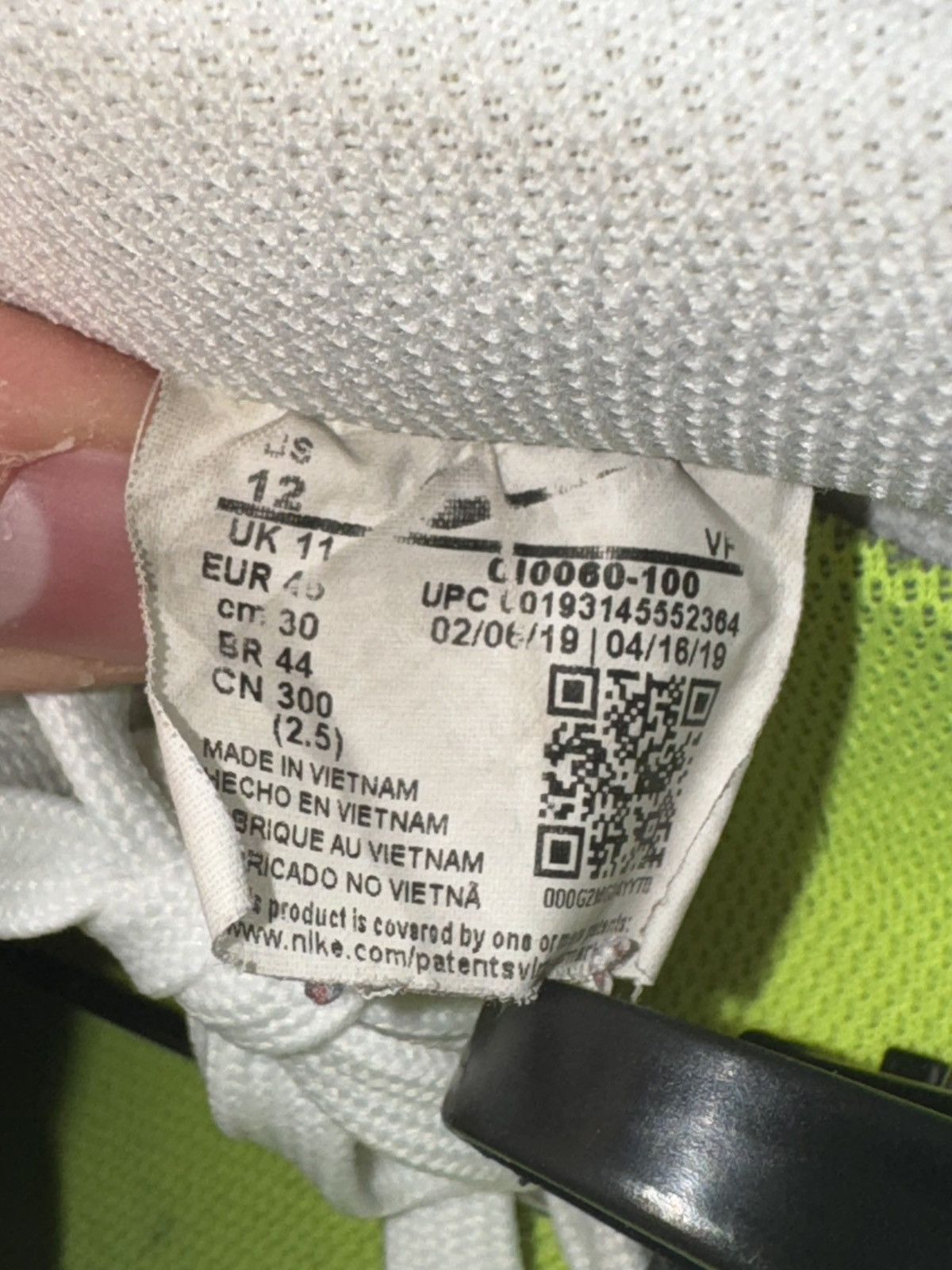 Nike Nike Air Force 1 Low Transparent White Black Pure Platinum Size US 12 / EU 45 - 7 Thumbnail