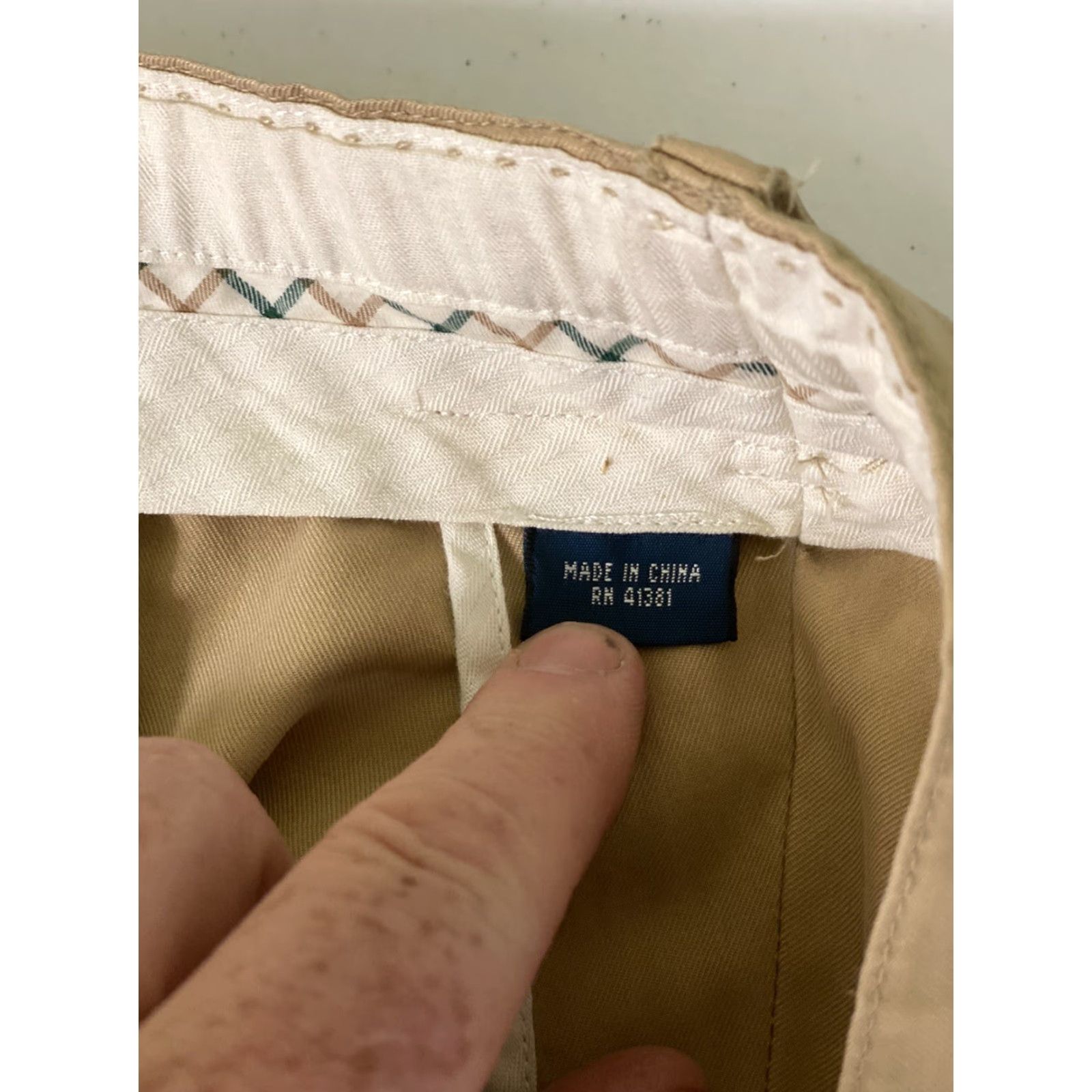 Polo Ralph Lauren VINTAGE Polo Ralph Lauren Pants Men Silk Blend Flat Front 40x30 Regular Inseam 30 Chino Brown Tan Size US L / EU 52-54 / 3 - 6 Thumbnail