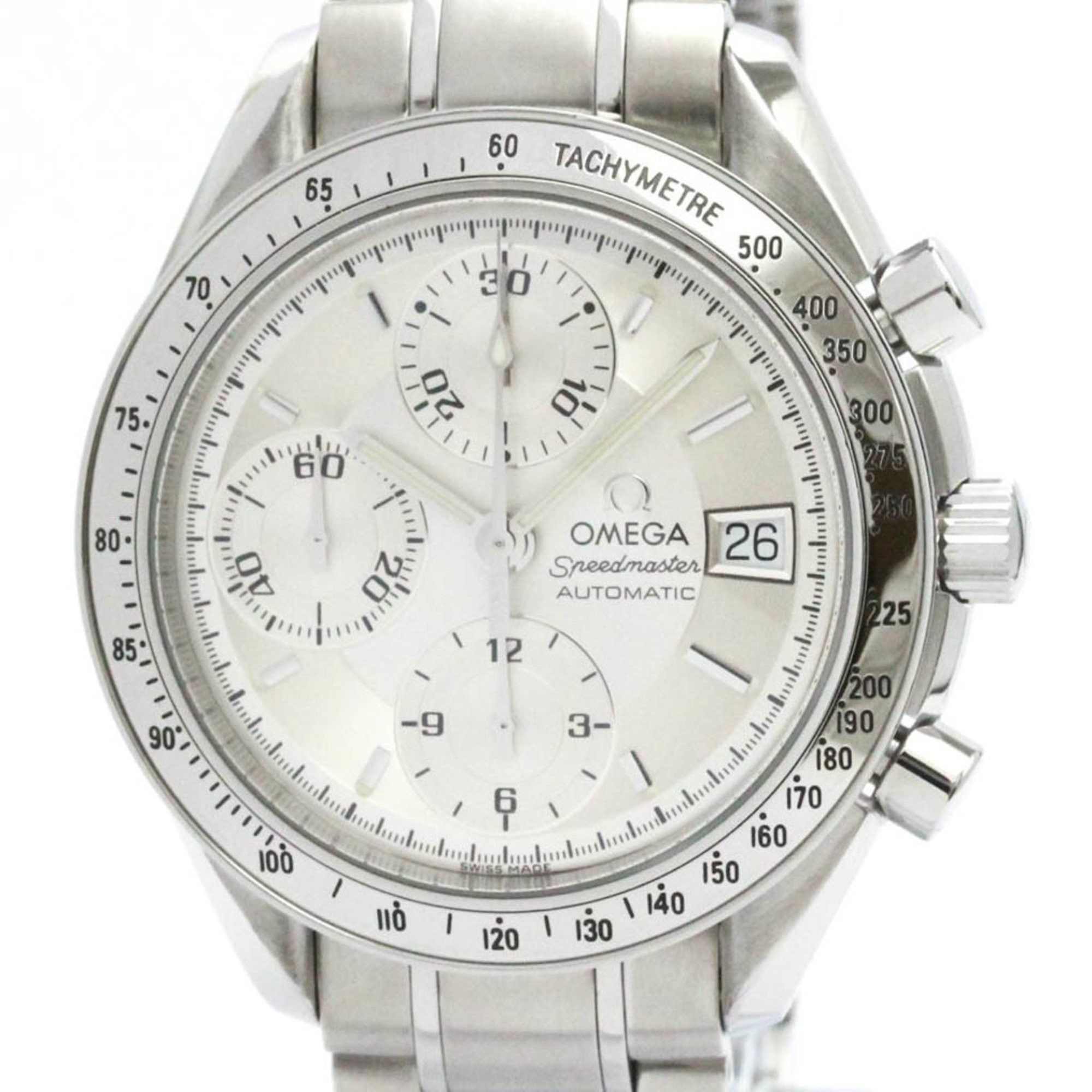Polished Omega Speedmaster Date Steel Automatic Mens Watch 3513.30 Bf580951 in Silver, Women's