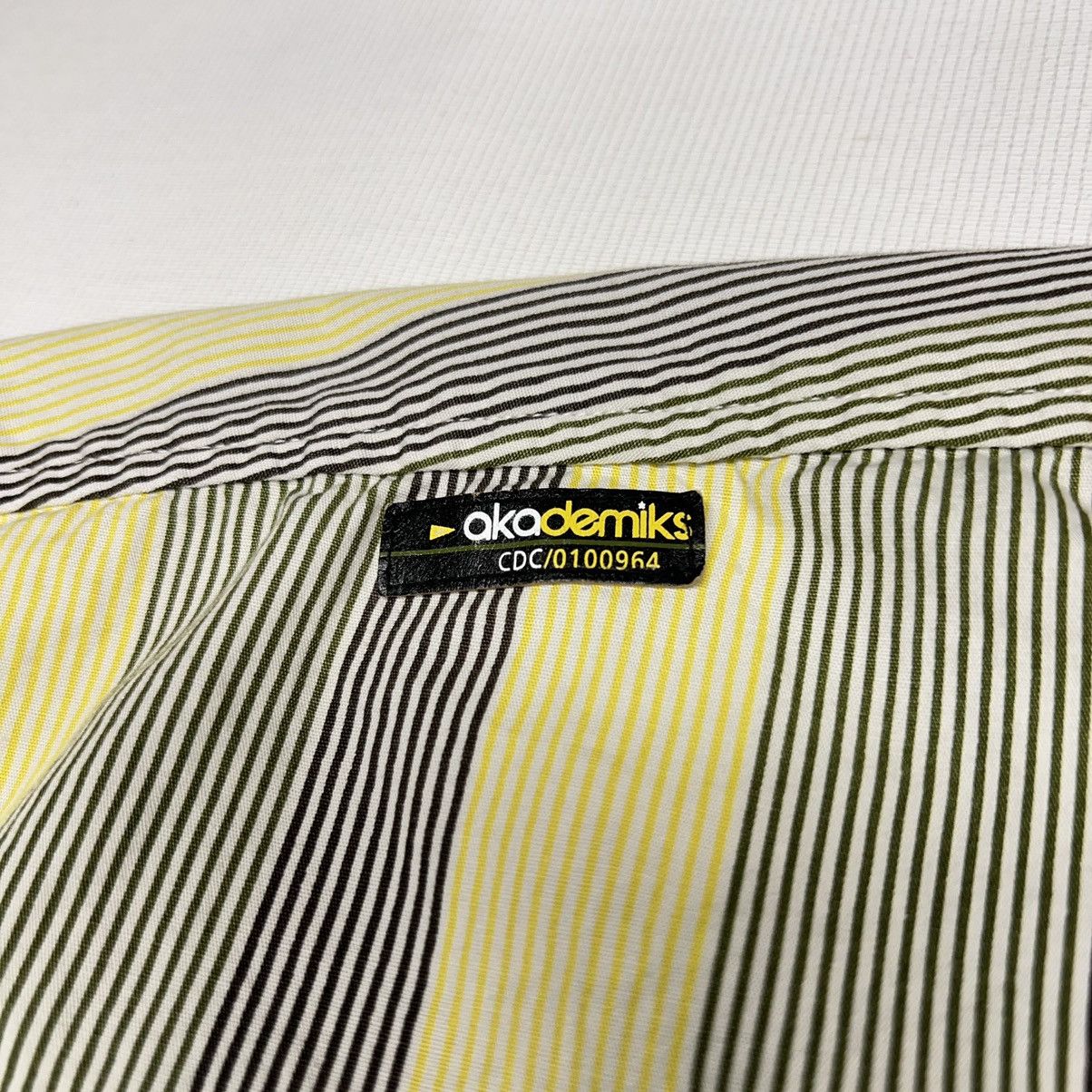 Akademiks Akademiks Button Shirt Striped Yellow Collared Pocket Y2K Size US XL / EU 56 / 4 - 7 Thumbnail