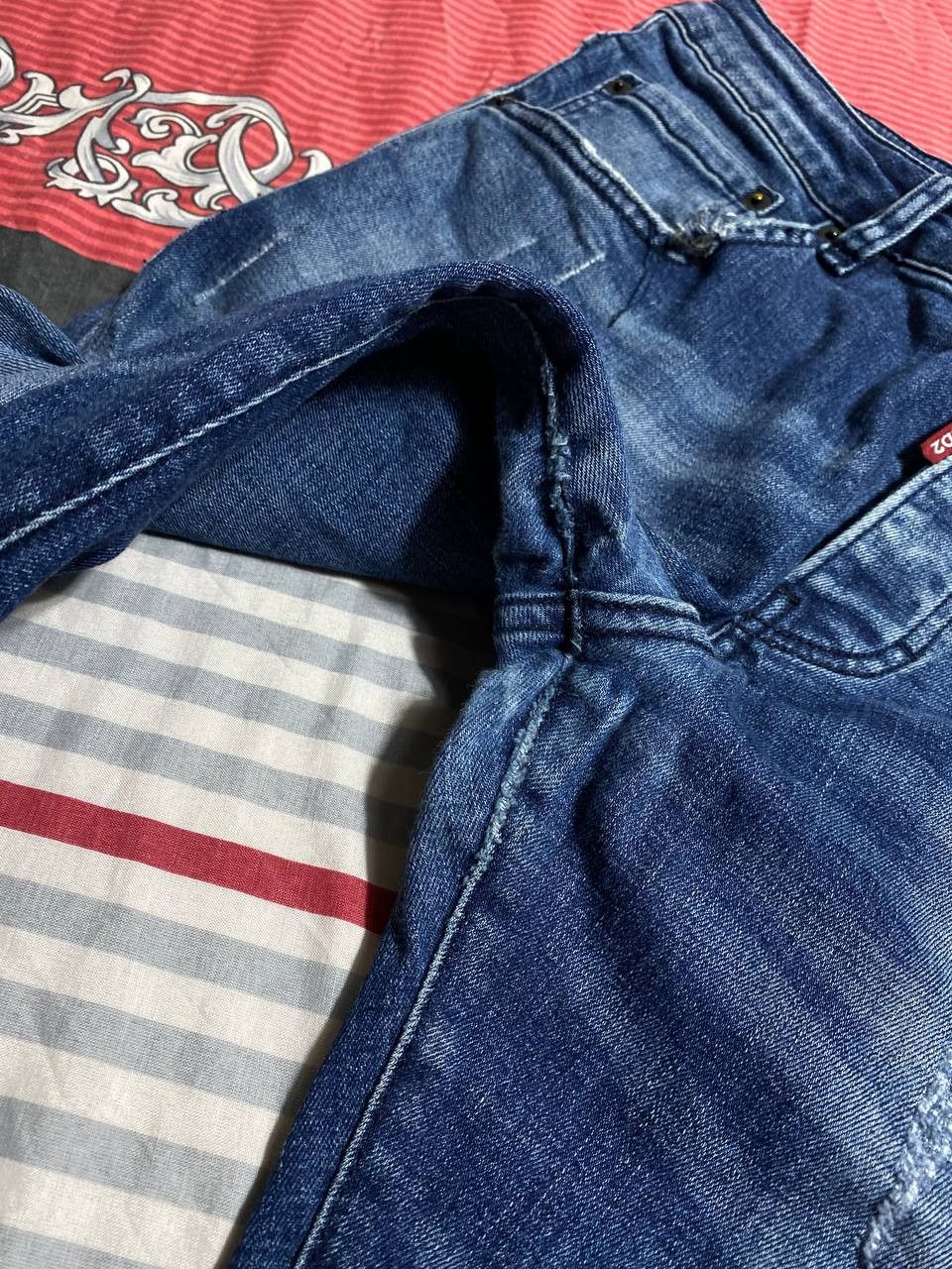 Dsquared2 × Japanese Brand Crazy Crash Dirty Baggy Faded Jean Japan Avant Garde Style Size US 32 / EU 48 - 22 Thumbnail