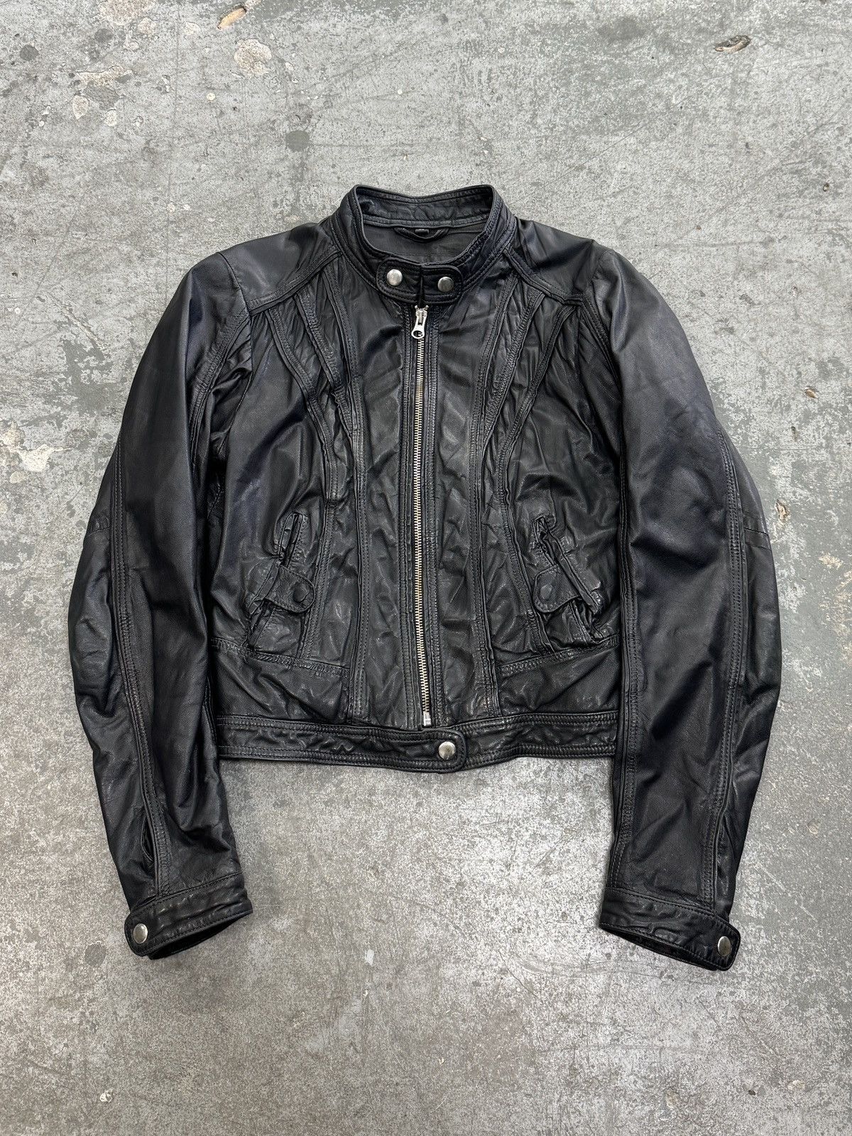 Japanese Brand Vintage Real Leather Avant Garde y2k Jacket Size S / US 4 / IT 40 - 4 Thumbnail