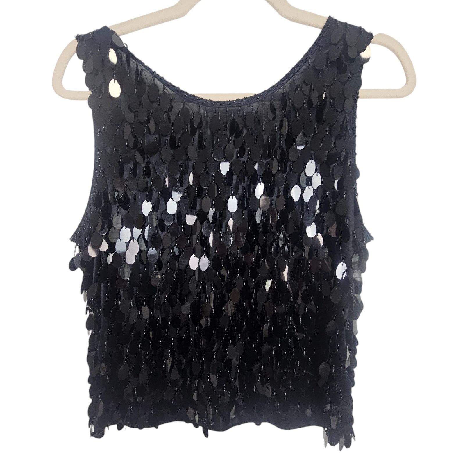 Iris von Arnim Iris Womens Sequin Tank Top M Beaded Glam Yacht Formal Party Size M / US 6-8 / IT 42-44 - 8 Thumbnail