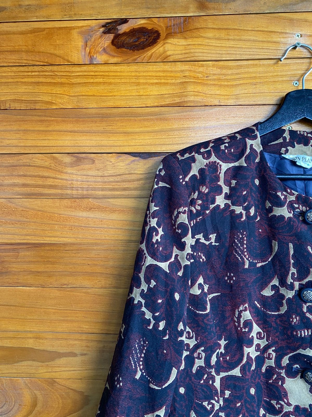 Japanese Brand BON PLAN Tokyo Vintage Baroque Pattern Jacket Size 9 Size M / US 6-8 / IT 42-44 - 10 Thumbnail