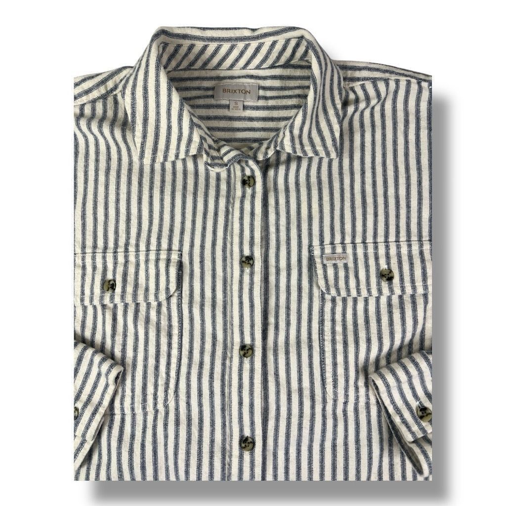 Brixton Brixton Bowery Boyfriend Oversized Dove Stripe Long Sleeve F Size S / US 4 / IT 40 - 3 Thumbnail