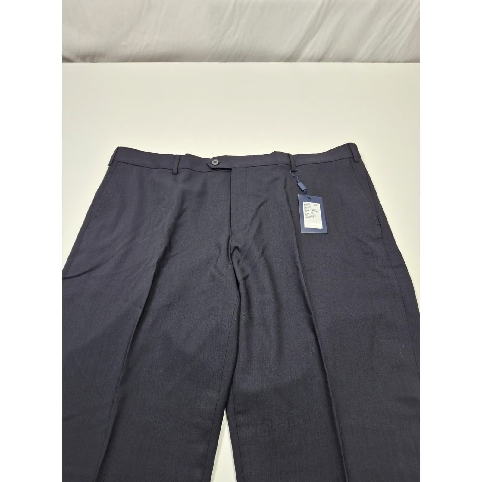 Vintage Hickey Freeman Gray Wool Dress Pants Mens 44x36 Flat Front Unhemmed Size US 44 / EU 60 - 2 Thumbnail