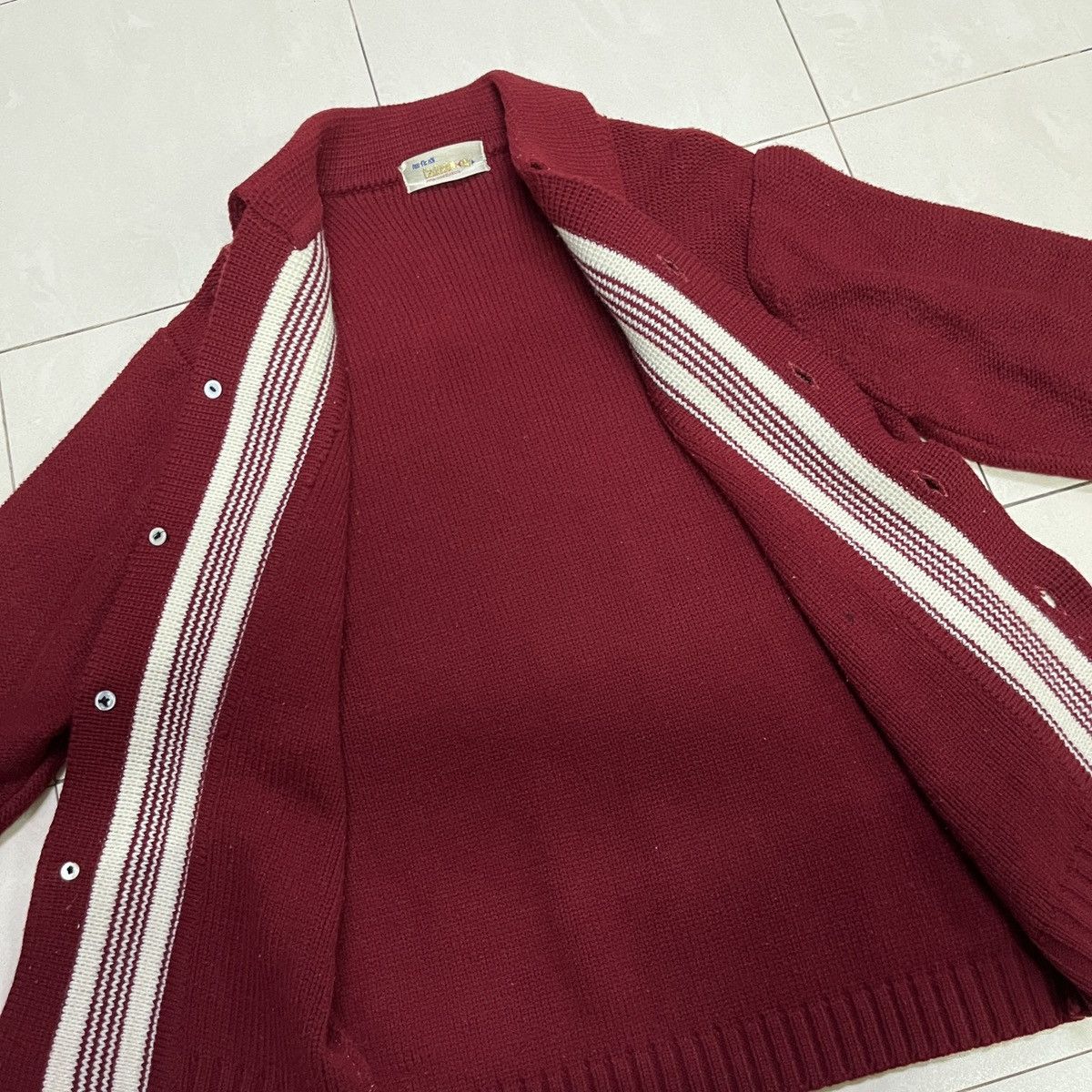 Aran Isles Knitwear × Japanese Brand Vintage Cashmilon Stripe Knit Cardigan Size US S / EU 44-46 / 1 - 5 Thumbnail