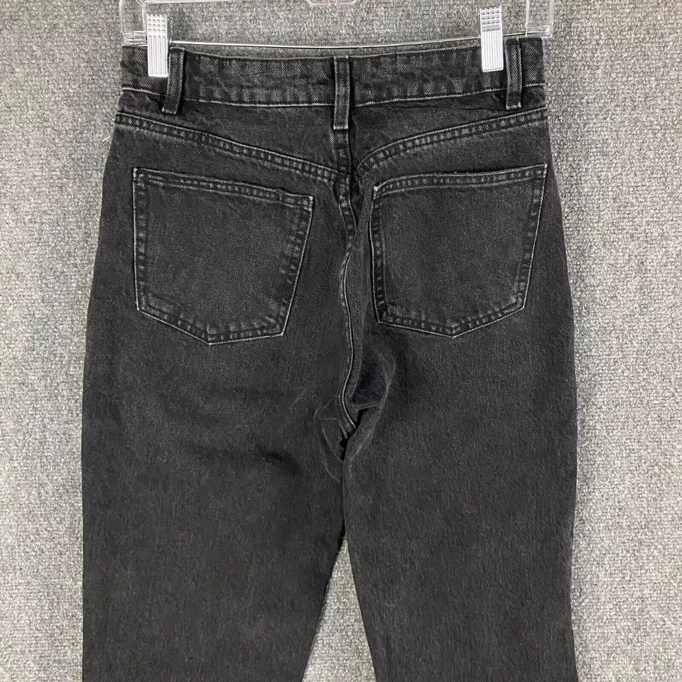 Zara Zara Jeans Women's 4 Charcoal Wash Ripped Mom Denim Size 27" / US 4 / IT 40 - 7 Thumbnail