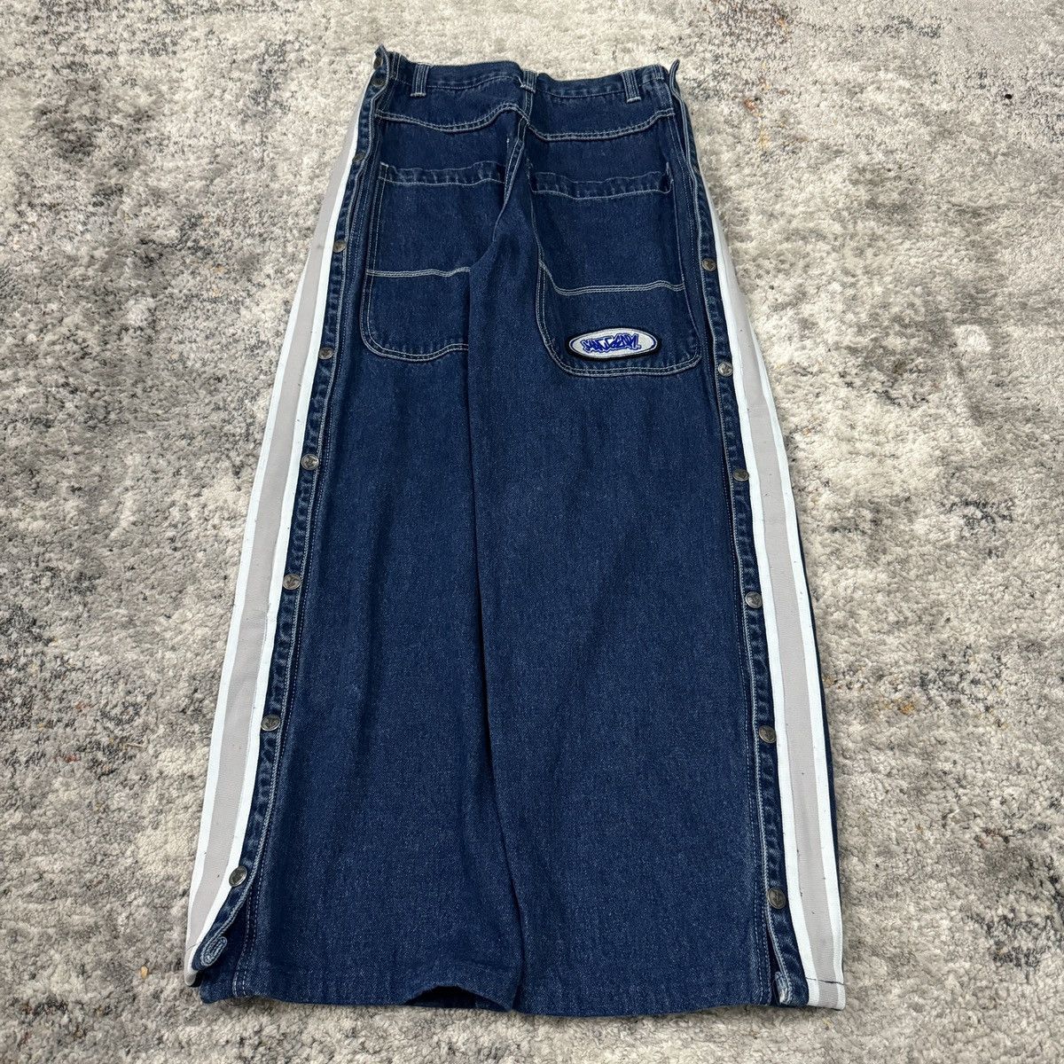 JNCO × Tripp NYC × Vintage Rare Vintage y2k Macgear Rave pants side stripe embroidered Size US 29 - 2 Thumbnail