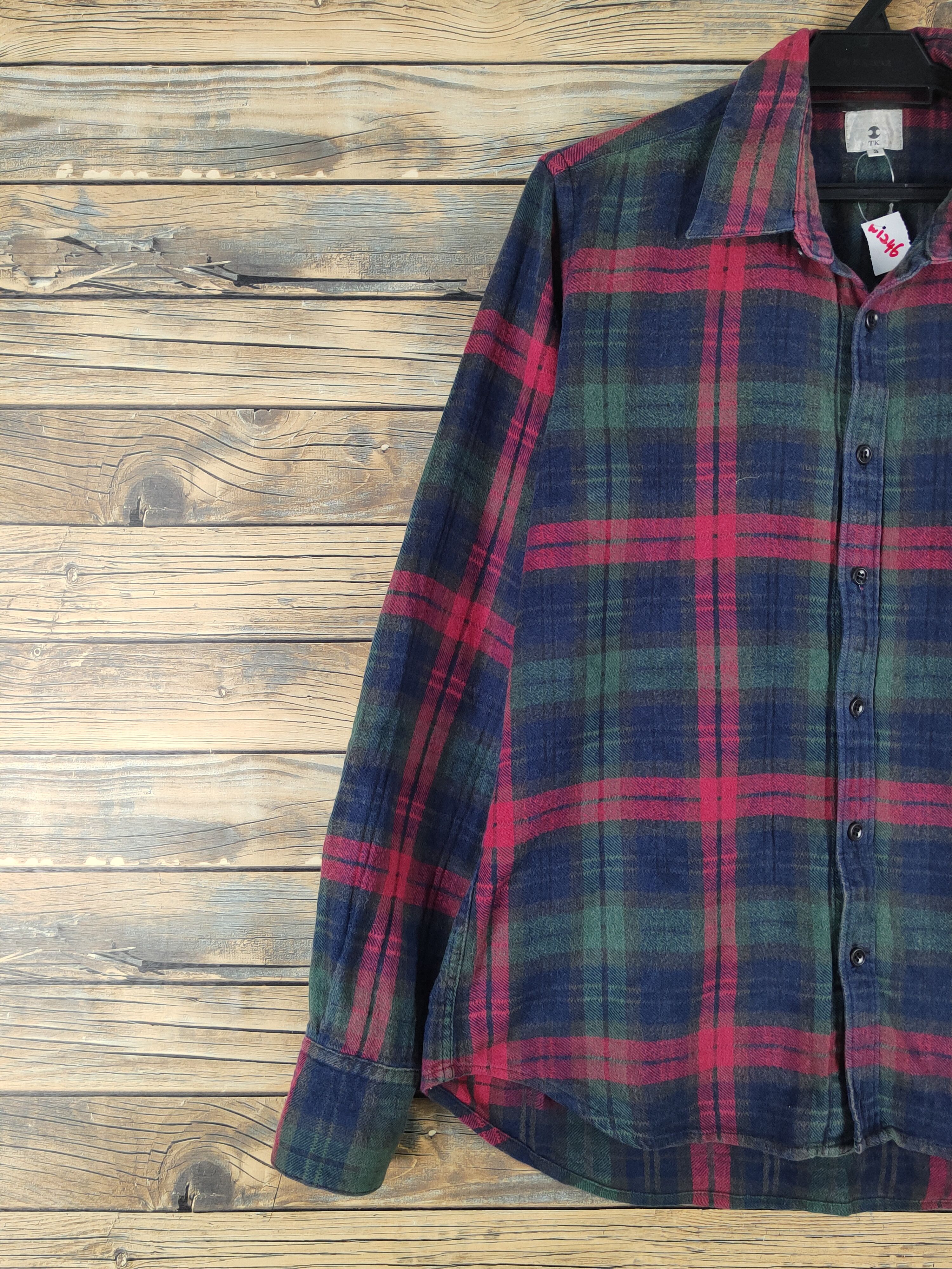 Japanese Brand × Vintage TK Navy Red Button Ups #W46 Size US M / EU 48-50 / 2 - 3 Thumbnail