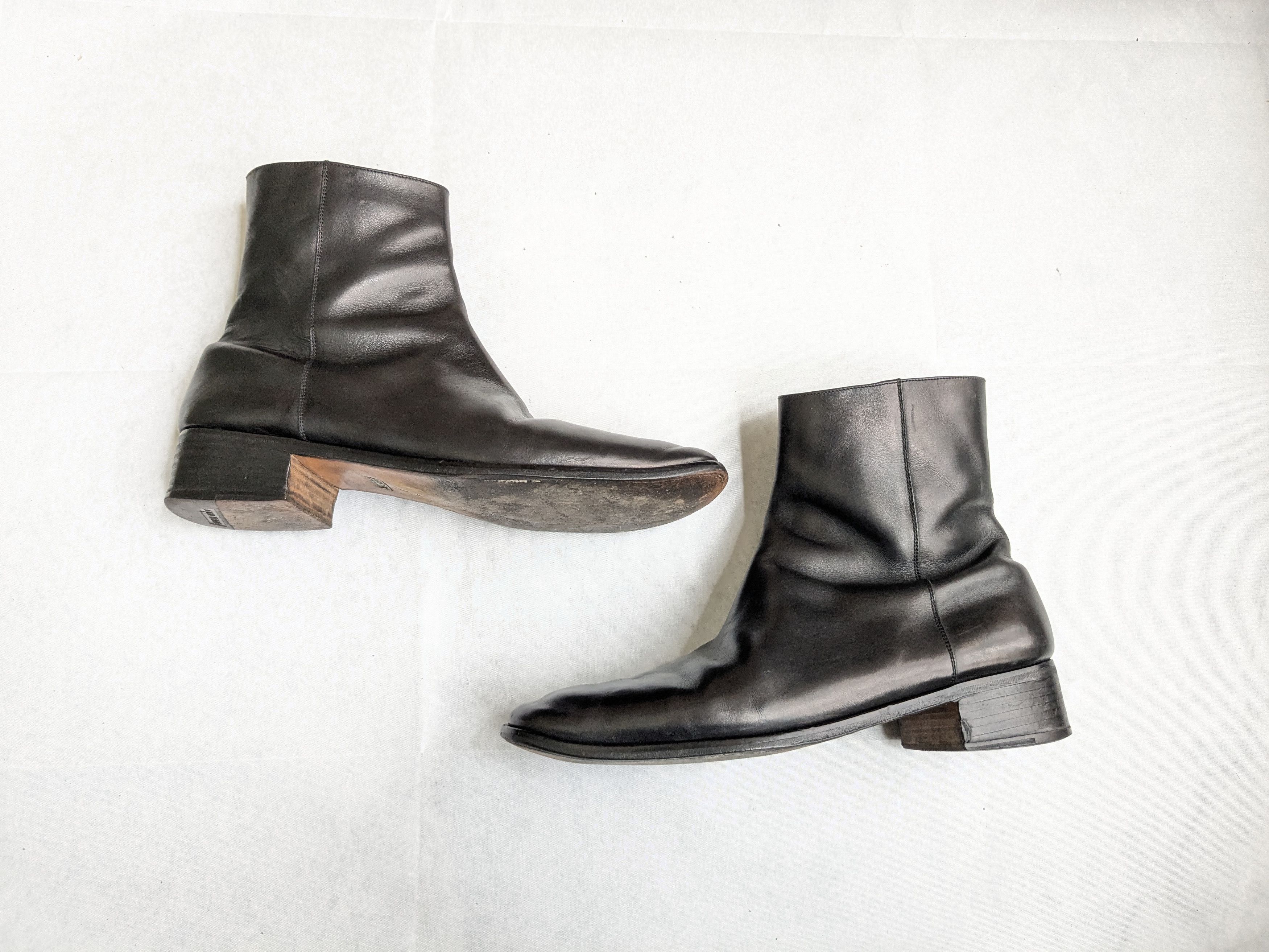 Gucci Side Zip Boots Black 12 Leather